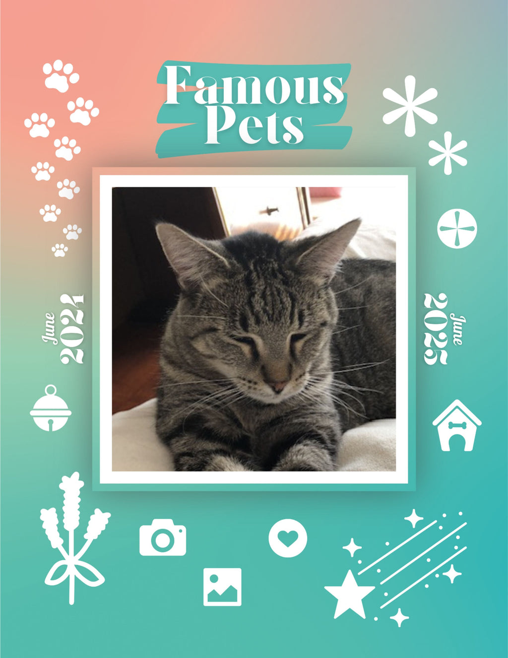 Famous Pets: June 2024-June 2025 Wall Calendar (Pre-Order)