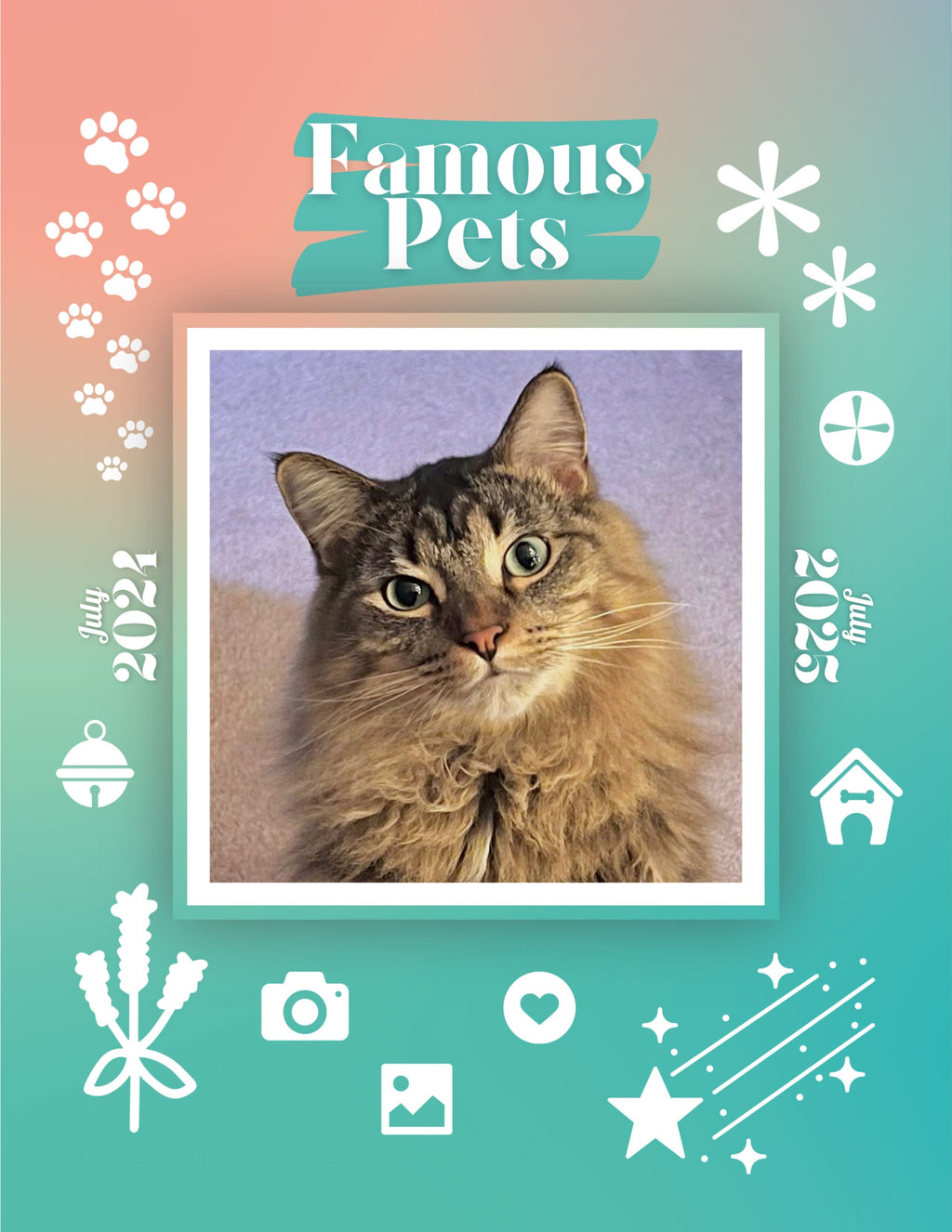 Famous Pets: July 2024-July 2025 Wall Calendar (Pre-Order)