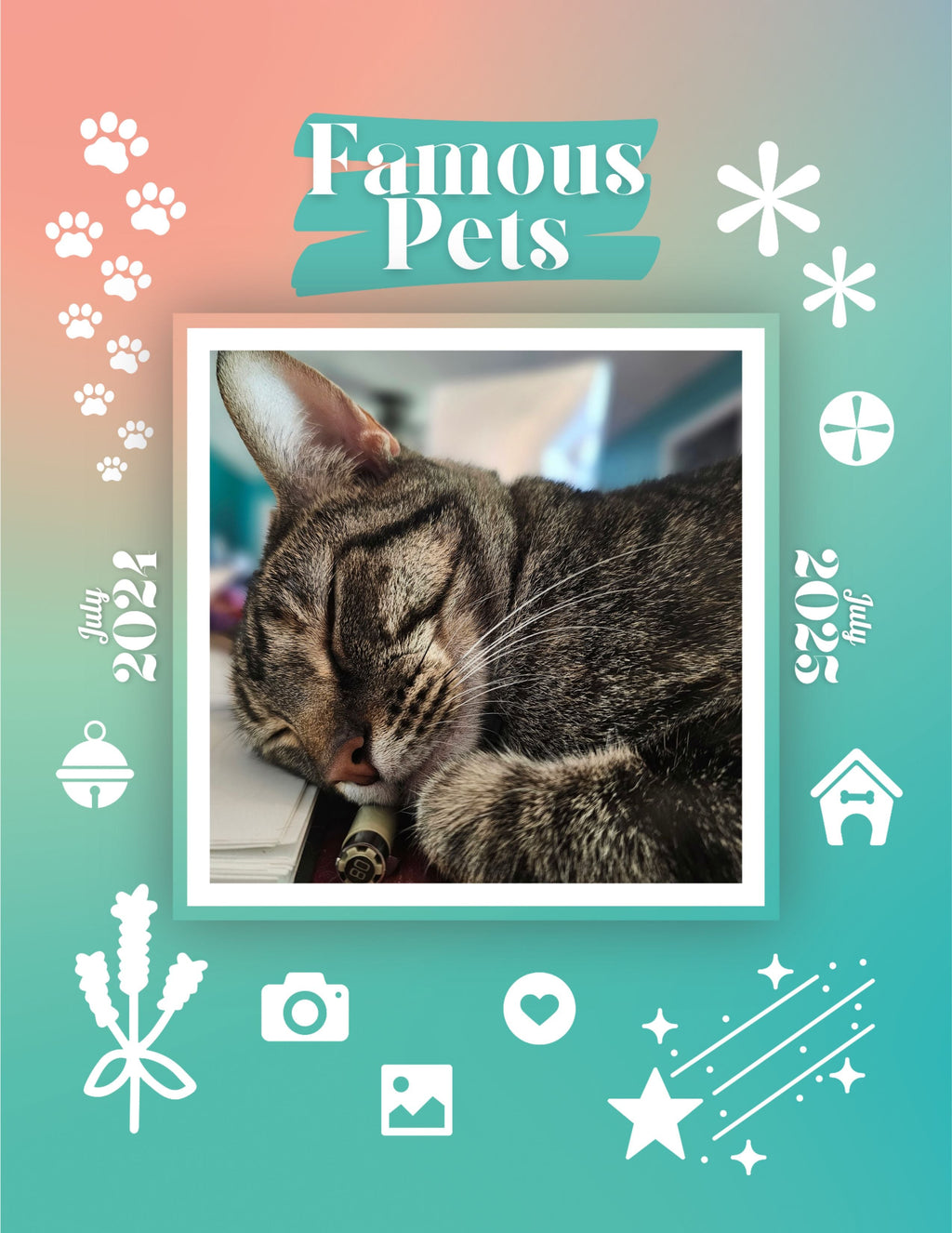 Famous Pets: July 2024-July 2025 Wall Calendar (Pre-Order)