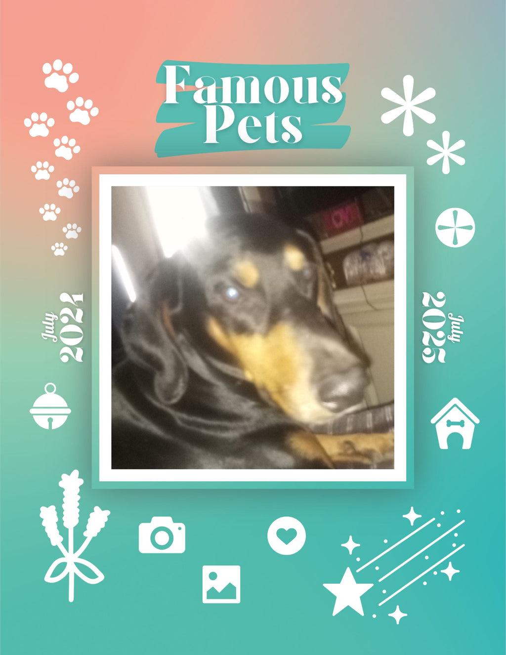 Famous Pets: July 2024-July 2025 Wall Calendar (Pre-Order)