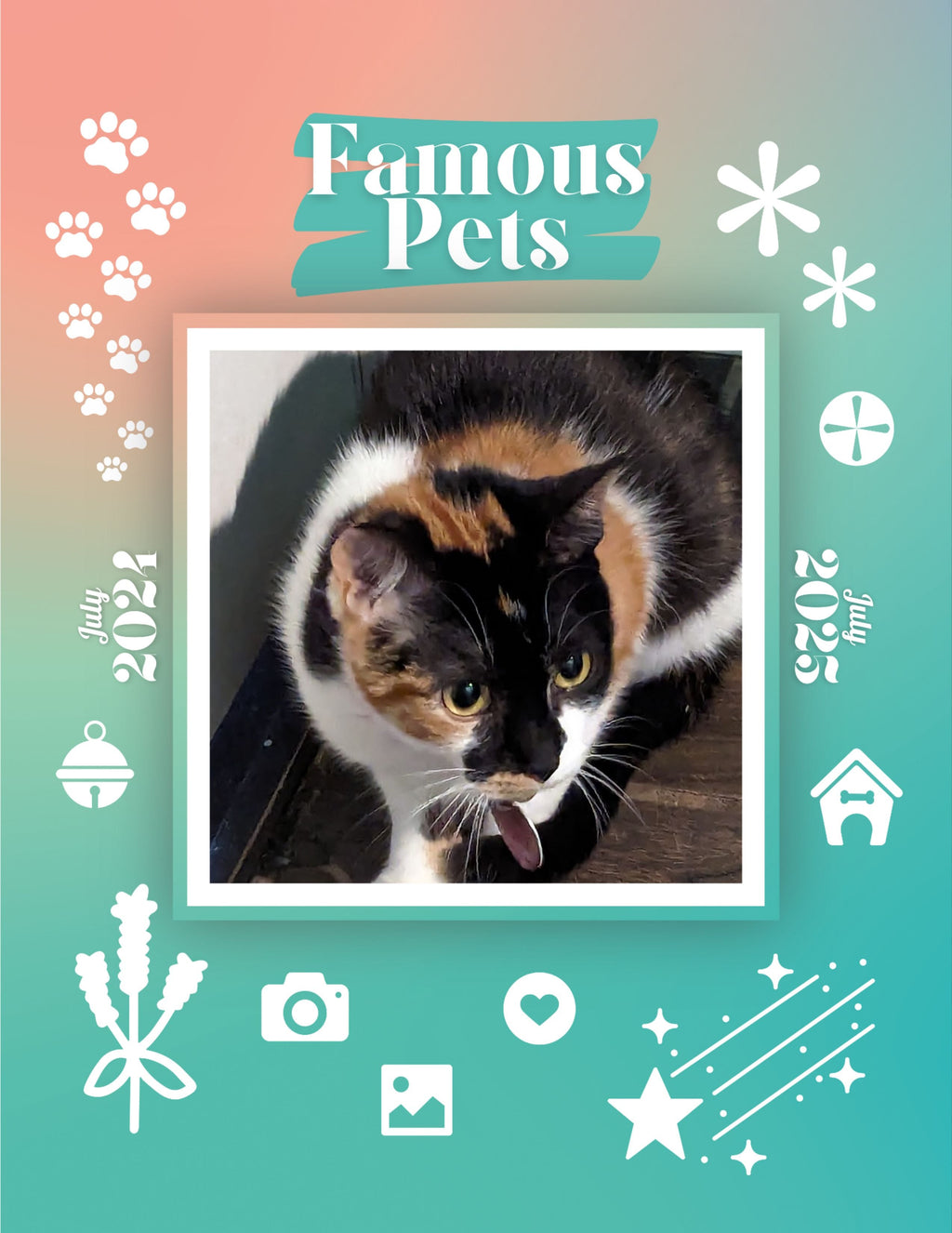Famous Pets: July 2024-July 2025 Wall Calendar (Pre-Order)