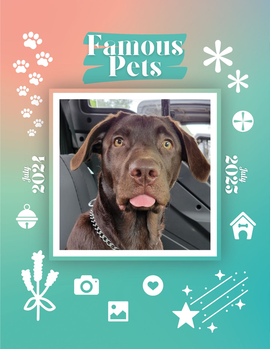 Famous Pets: July 2024-July 2025 Wall Calendar (Pre-Order)