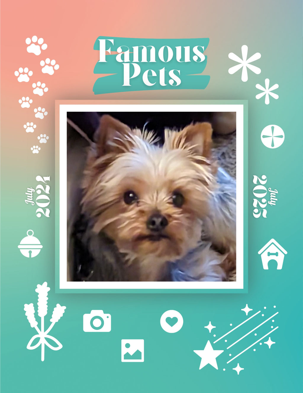 Famous Pets: July 2024-July 2025 Wall Calendar (Pre-Order)