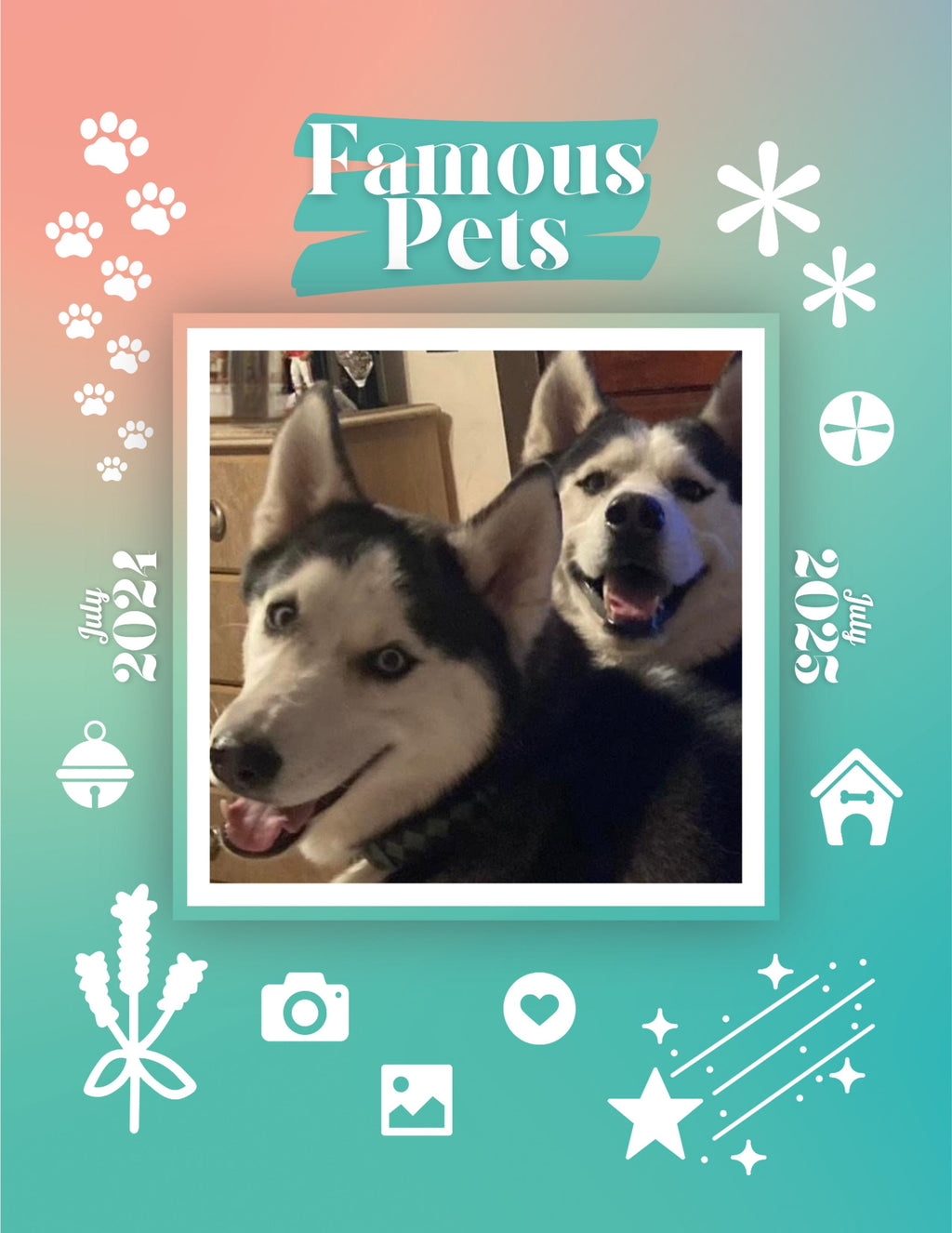 Famous Pets: July 2024-July 2025 Wall Calendar (Pre-Order)