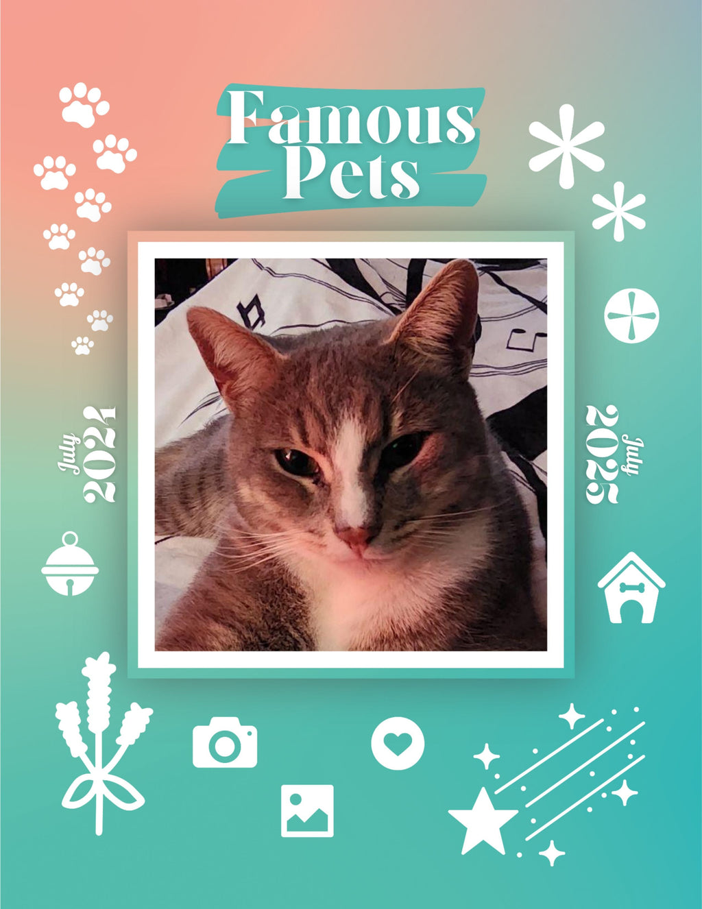 Famous Pets: July 2024-July 2025 Wall Calendar (Pre-Order)