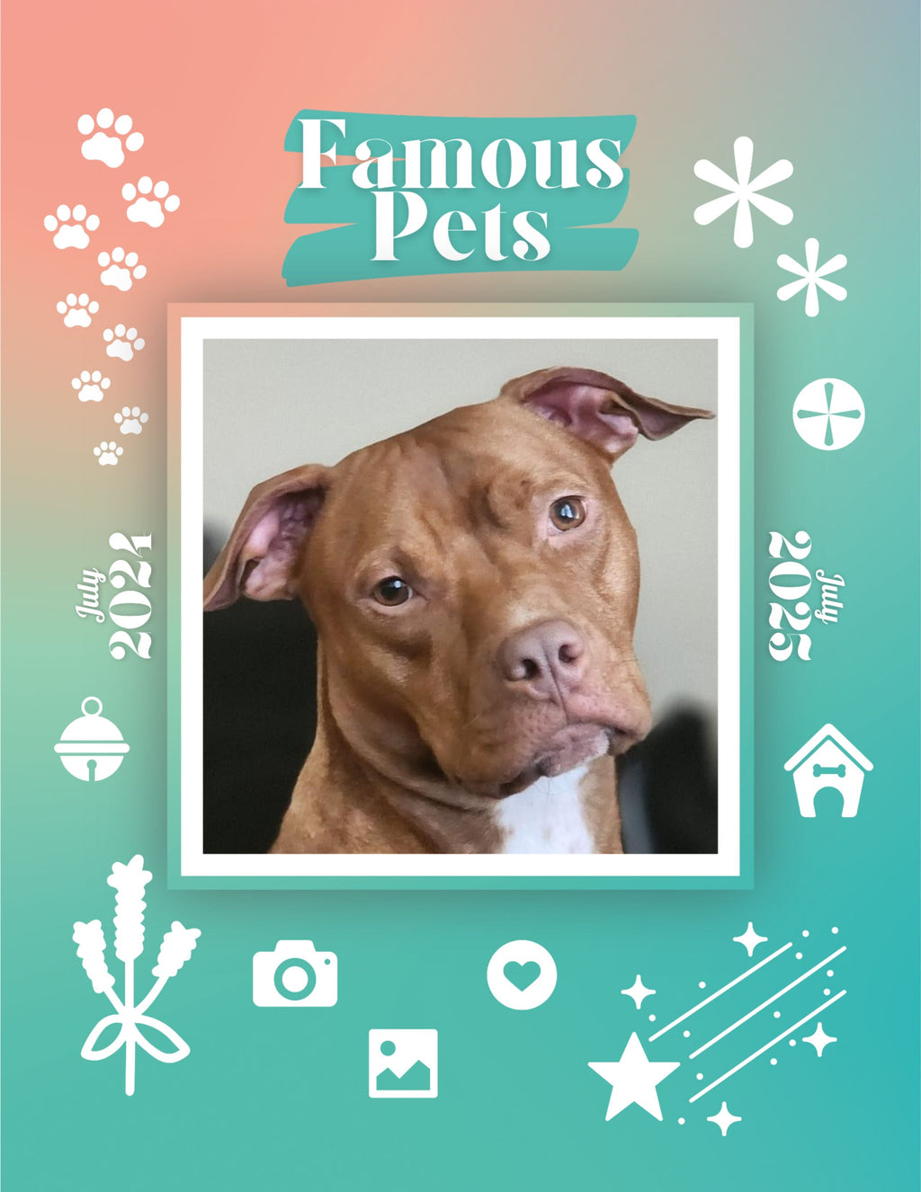 Famous Pets: July 2024-July 2025 Wall Calendar (Pre-Order)