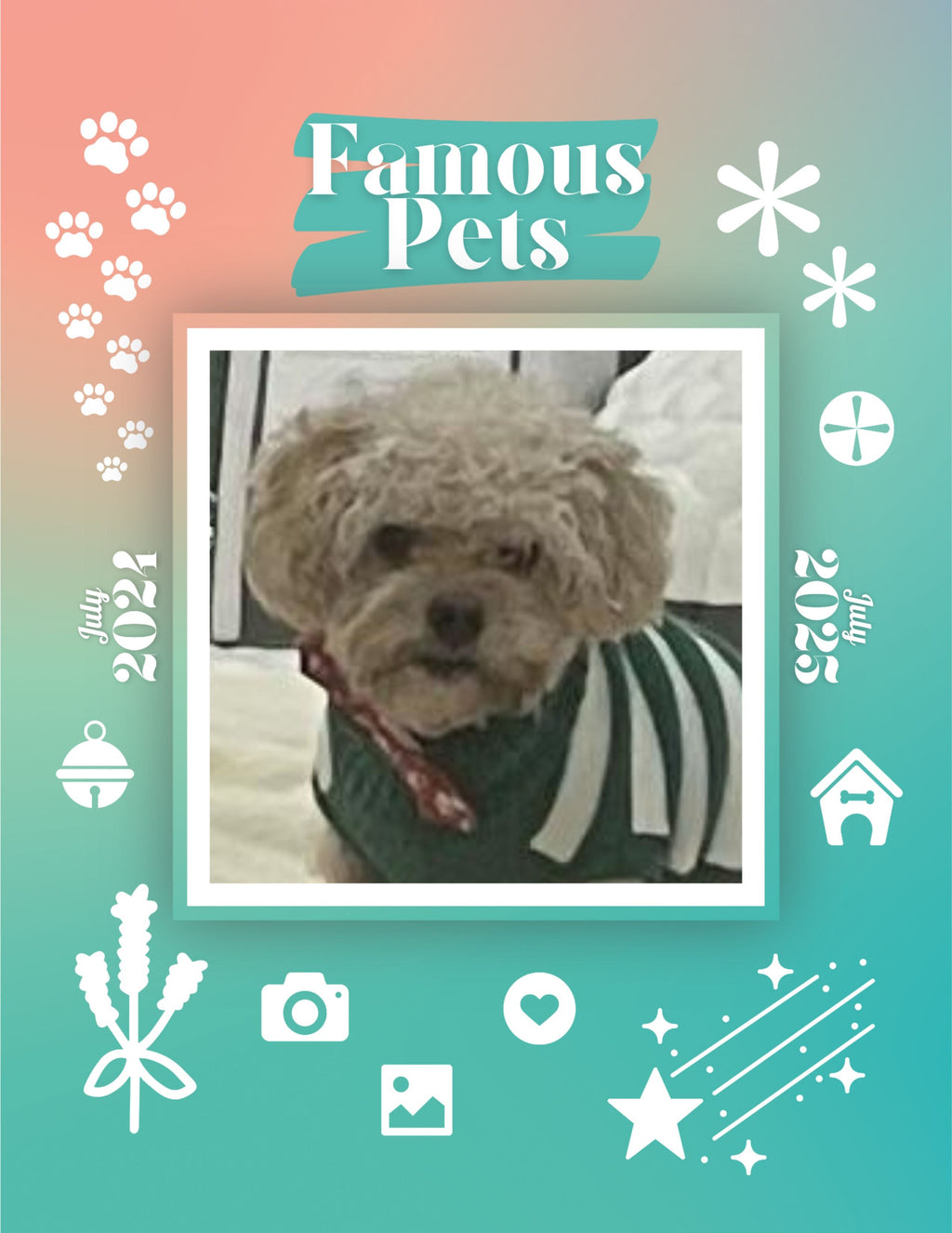 Famous Pets: July 2024-July 2025 Wall Calendar (Pre-Order)