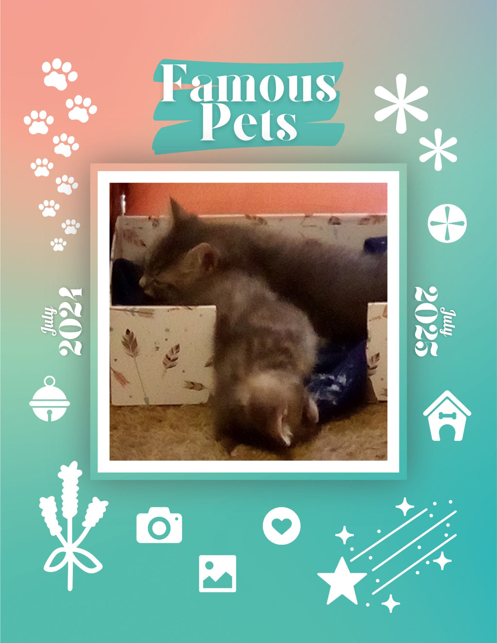 Famous Pets: July 2024-July 2025 Wall Calendar (Pre-Order)