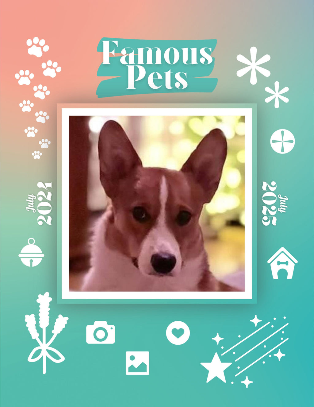 Famous Pets: July 2024-July 2025 Wall Calendar (Pre-Order)