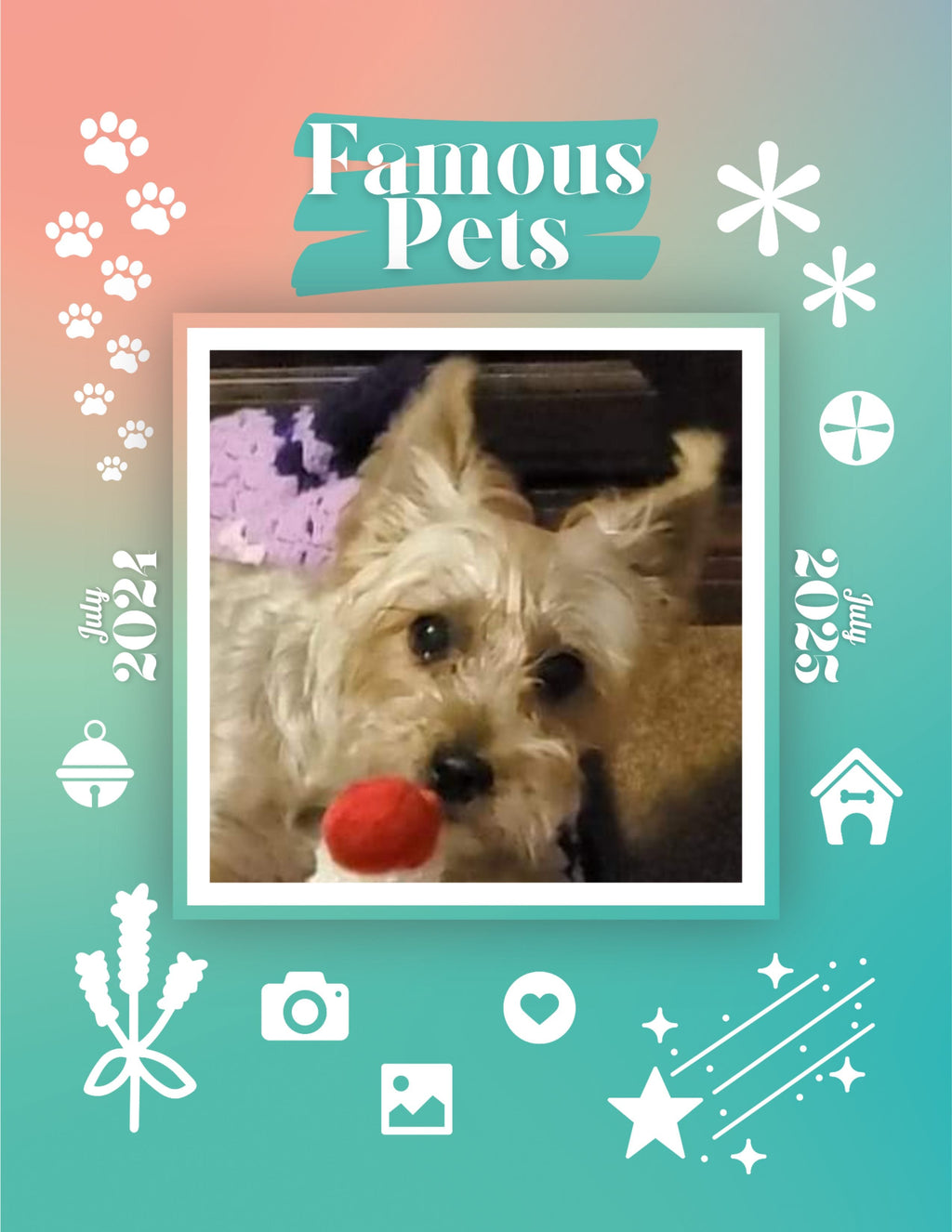 Famous Pets: July 2024-July 2025 Wall Calendar (Pre-Order)