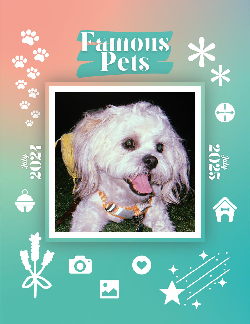 Famous Pets: July 2024-July 2025 Wall Calendar (Pre-Order)