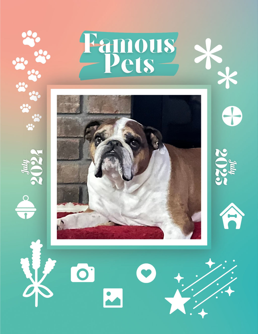 Famous Pets: July 2024-July 2025 Wall Calendar (Pre-Order)