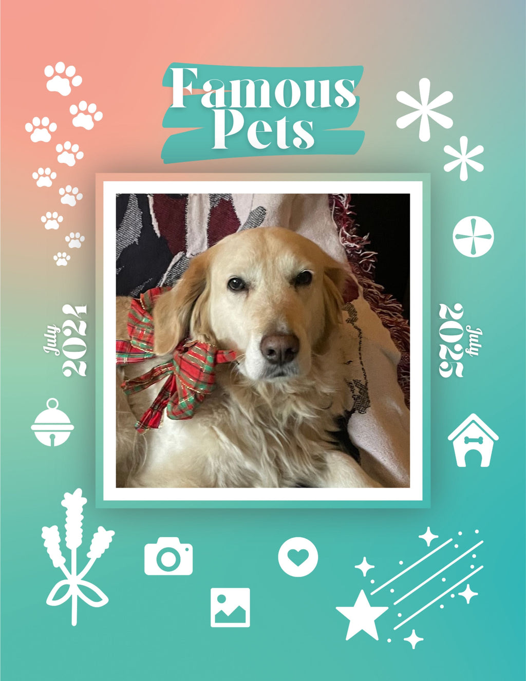 Famous Pets: July 2024-July 2025 Wall Calendar (Pre-Order)
