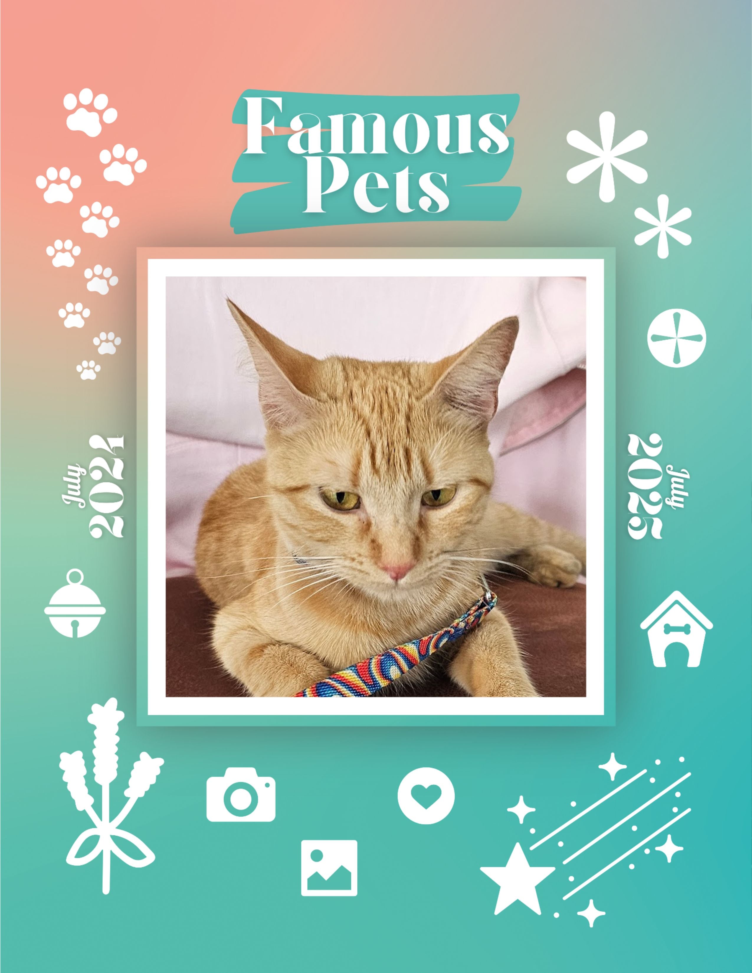 Famous Pets: July 2024-July 2025 Wall Calendar (Pre-Order)
