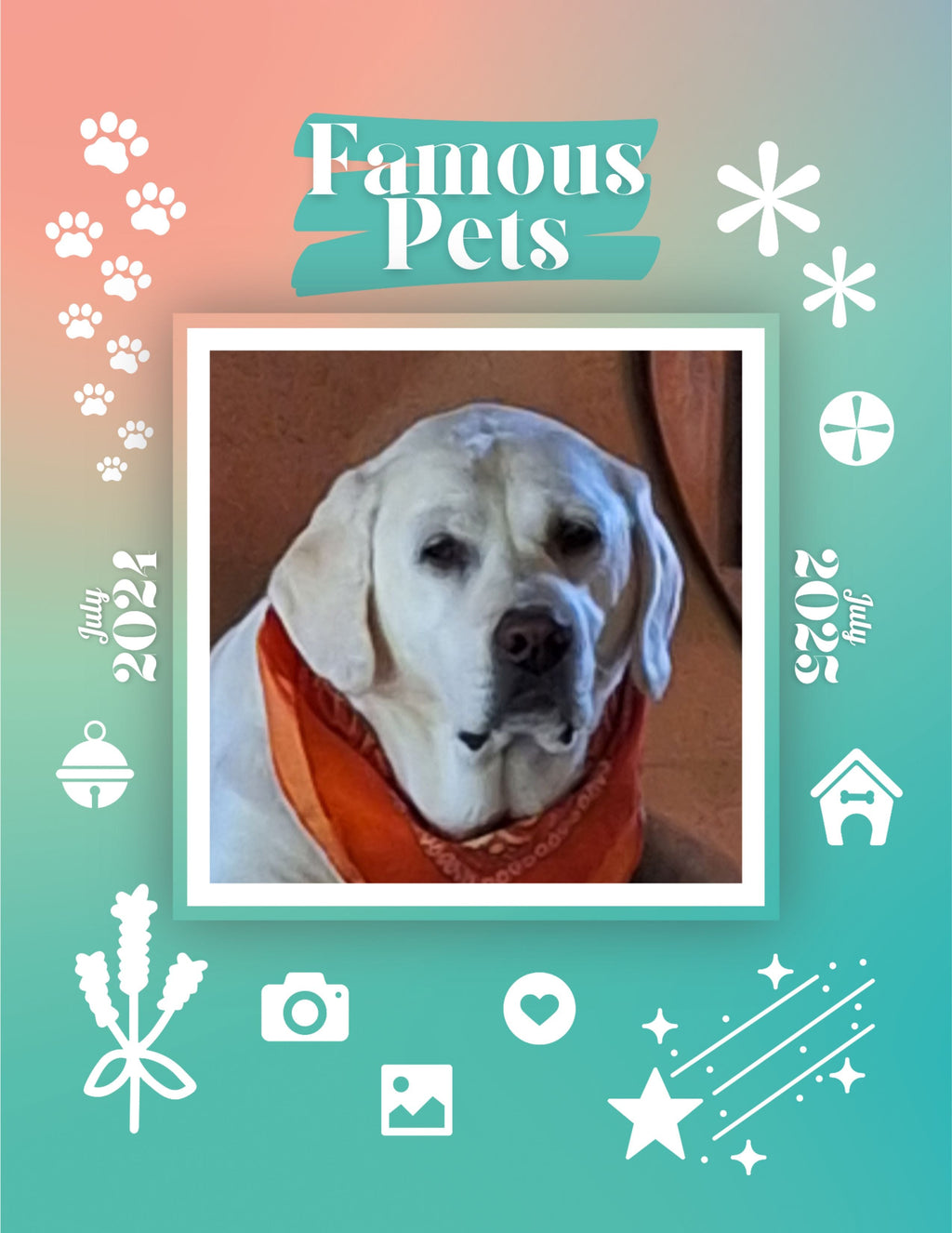 Famous Pets: July 2024-July 2025 Wall Calendar (Pre-Order)