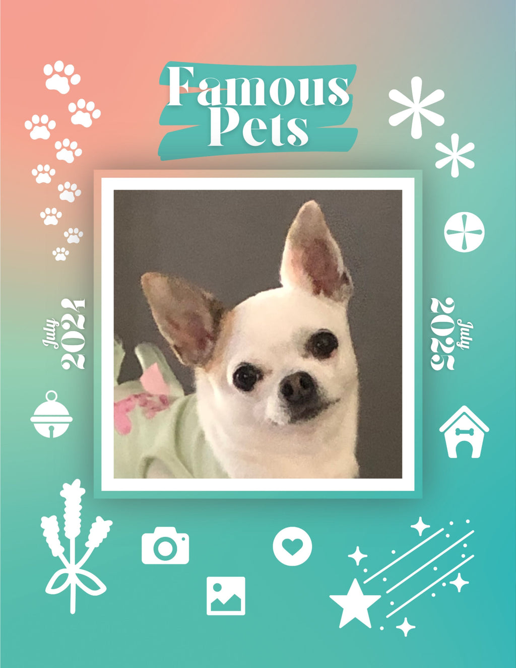 Famous Pets: July 2024-July 2025 Wall Calendar (Pre-Order)