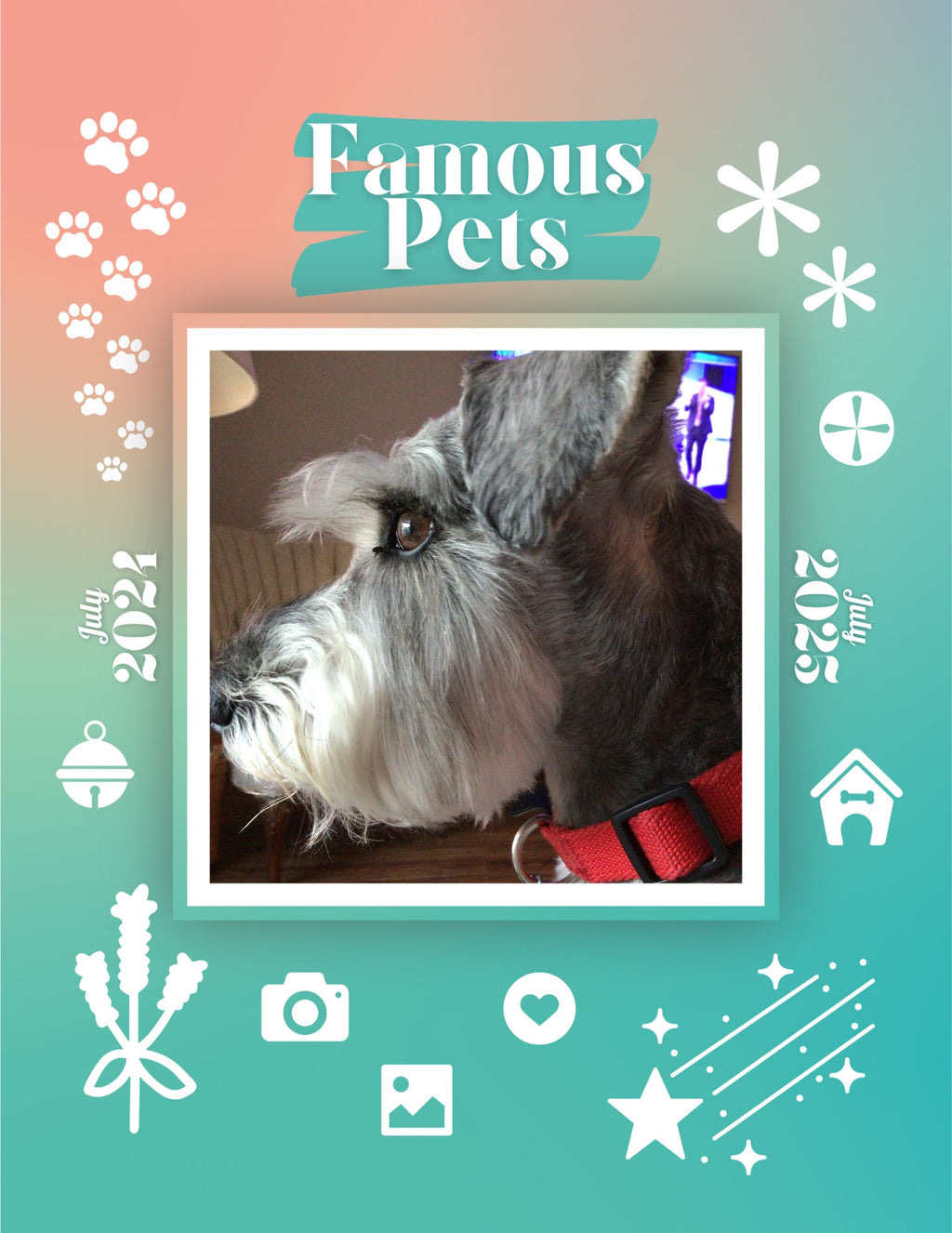Famous Pets: July 2024-July 2025 Wall Calendar (Pre-Order)