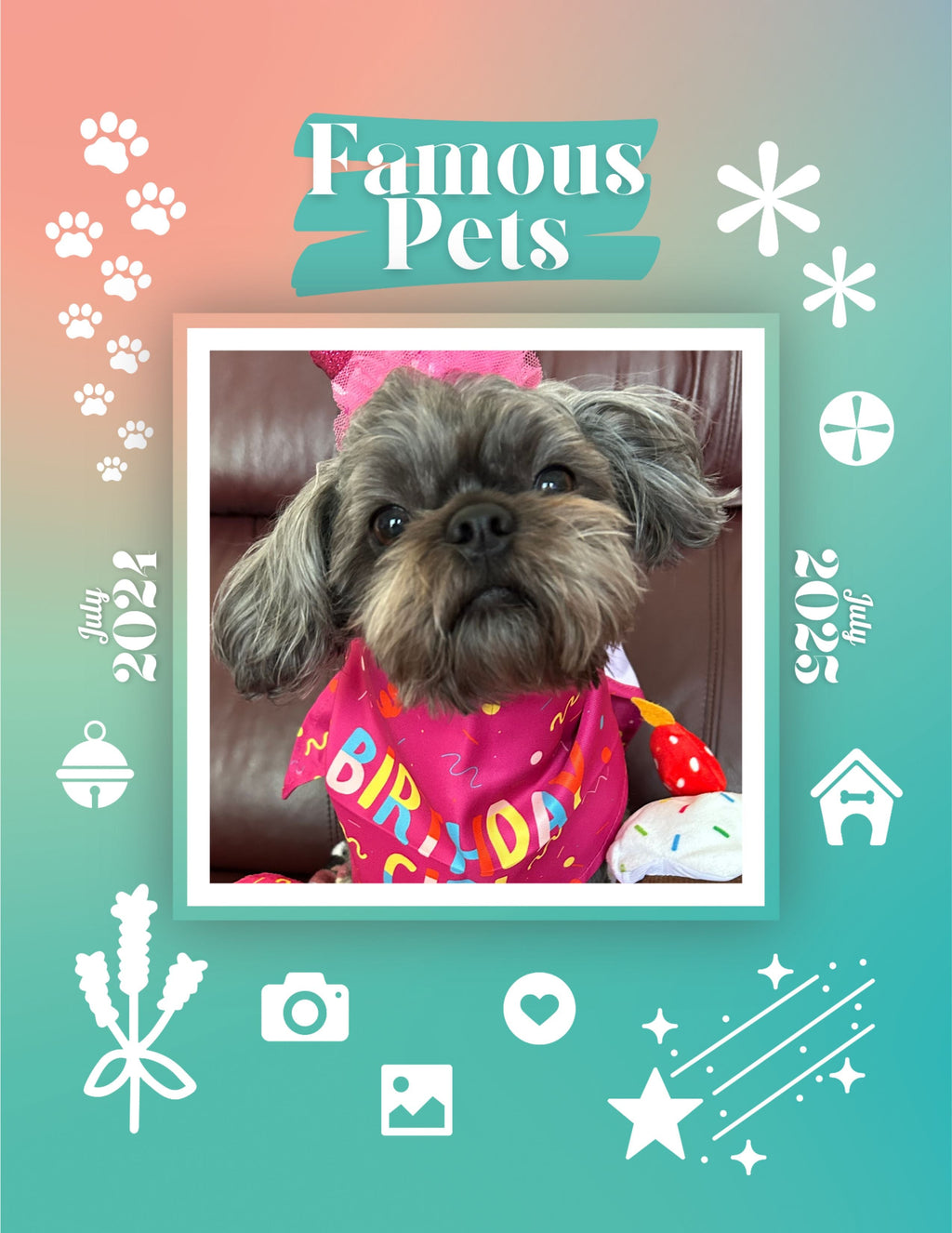 Famous Pets: July 2024-July 2025 Wall Calendar (Pre-Order)