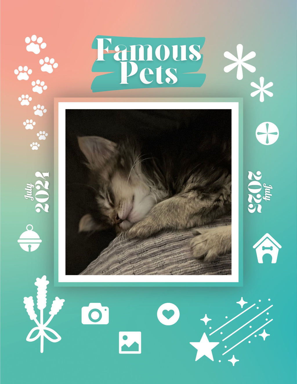 Famous Pets: July 2024-July 2025 Wall Calendar (Pre-Order)