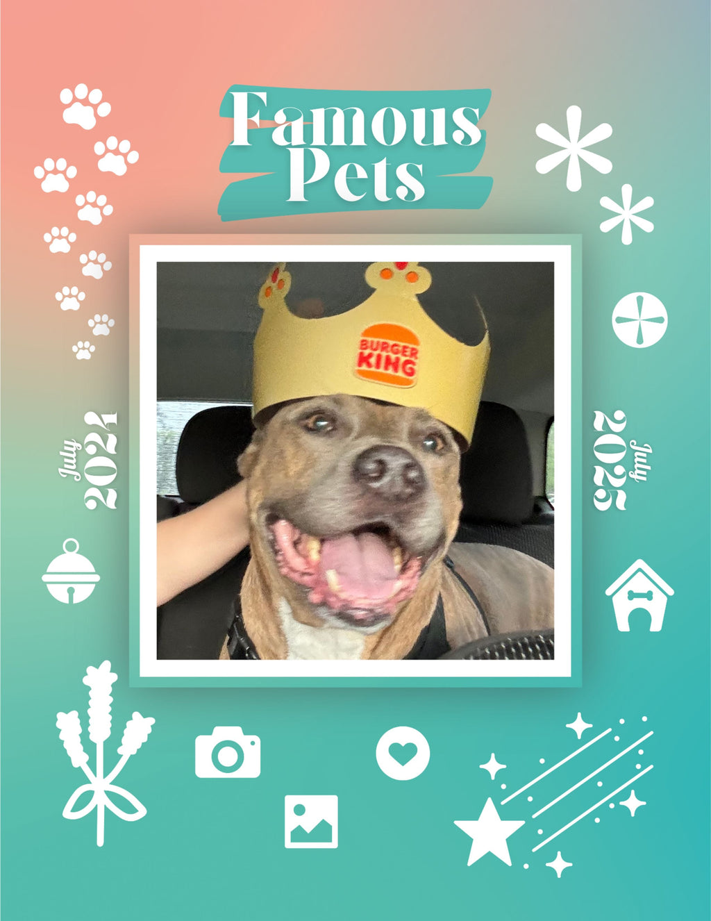 Famous Pets: July 2024-July 2025 Wall Calendar (Pre-Order)