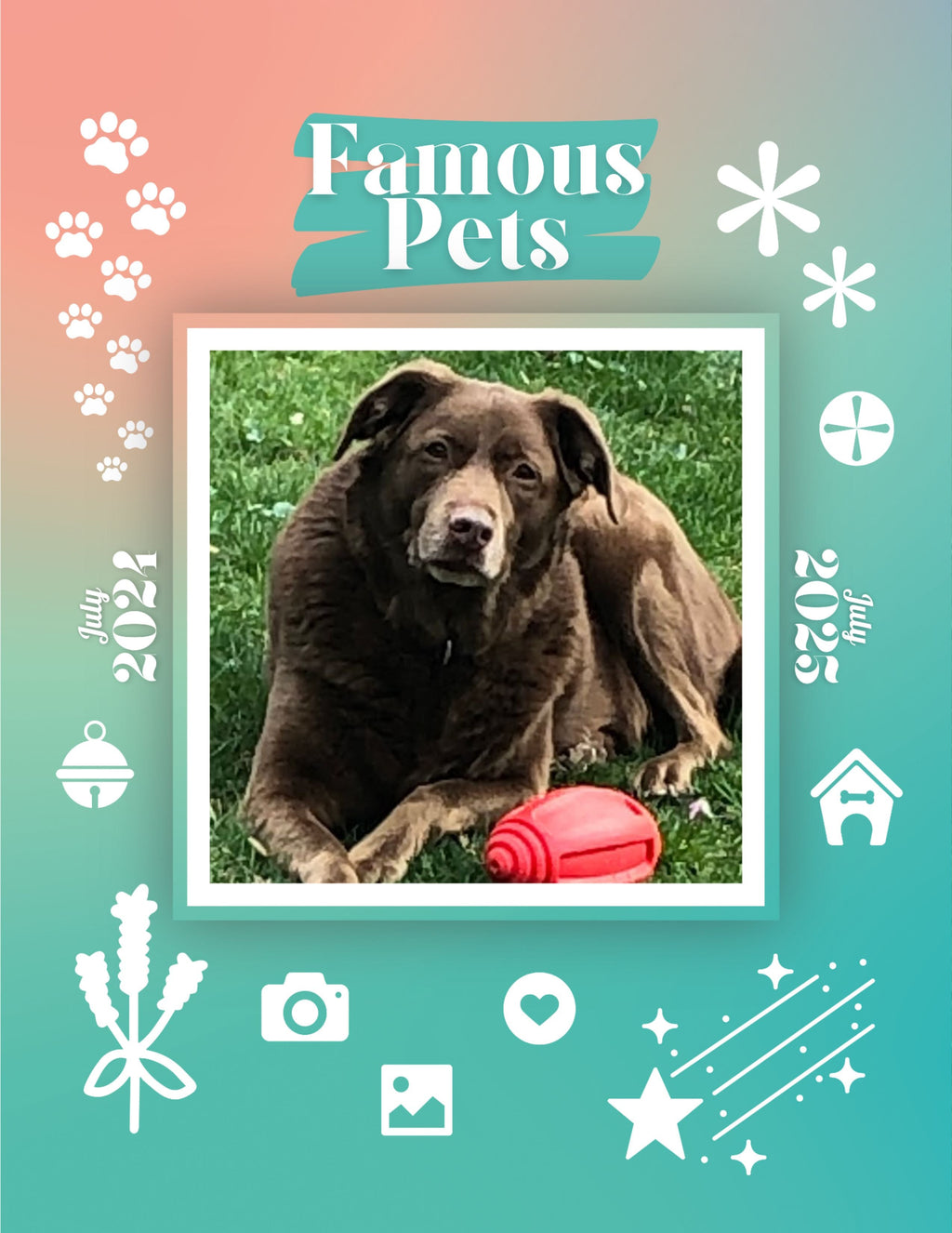 Famous Pets: July 2024-July 2025 Wall Calendar (Pre-Order)