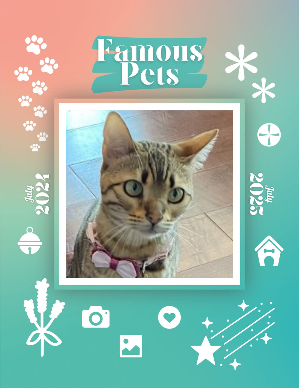 Famous Pets: July 2024-July 2025 Wall Calendar (Pre-Order)