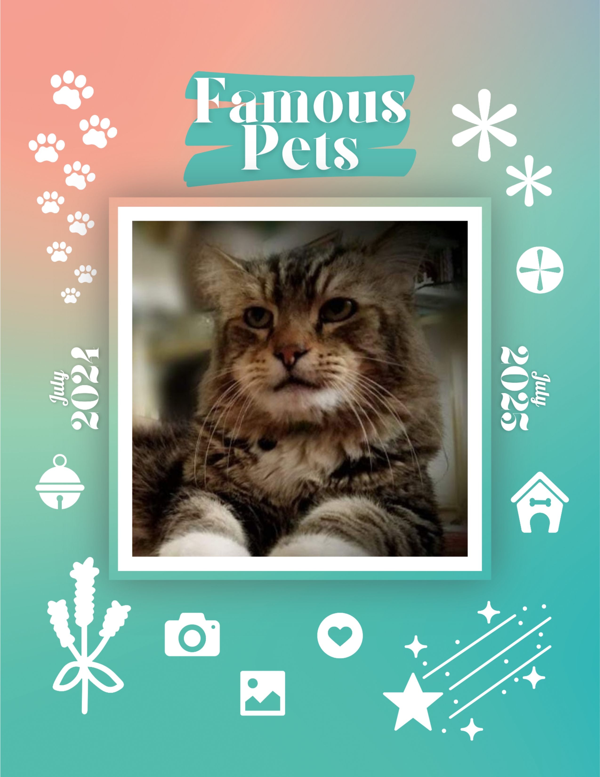 Famous Pets: July 2024-July 2025 Wall Calendar (Pre-Order)