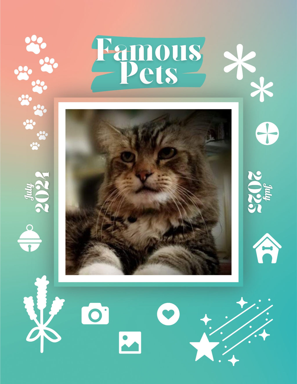 Famous Pets: July 2024-July 2025 Wall Calendar (Pre-Order)