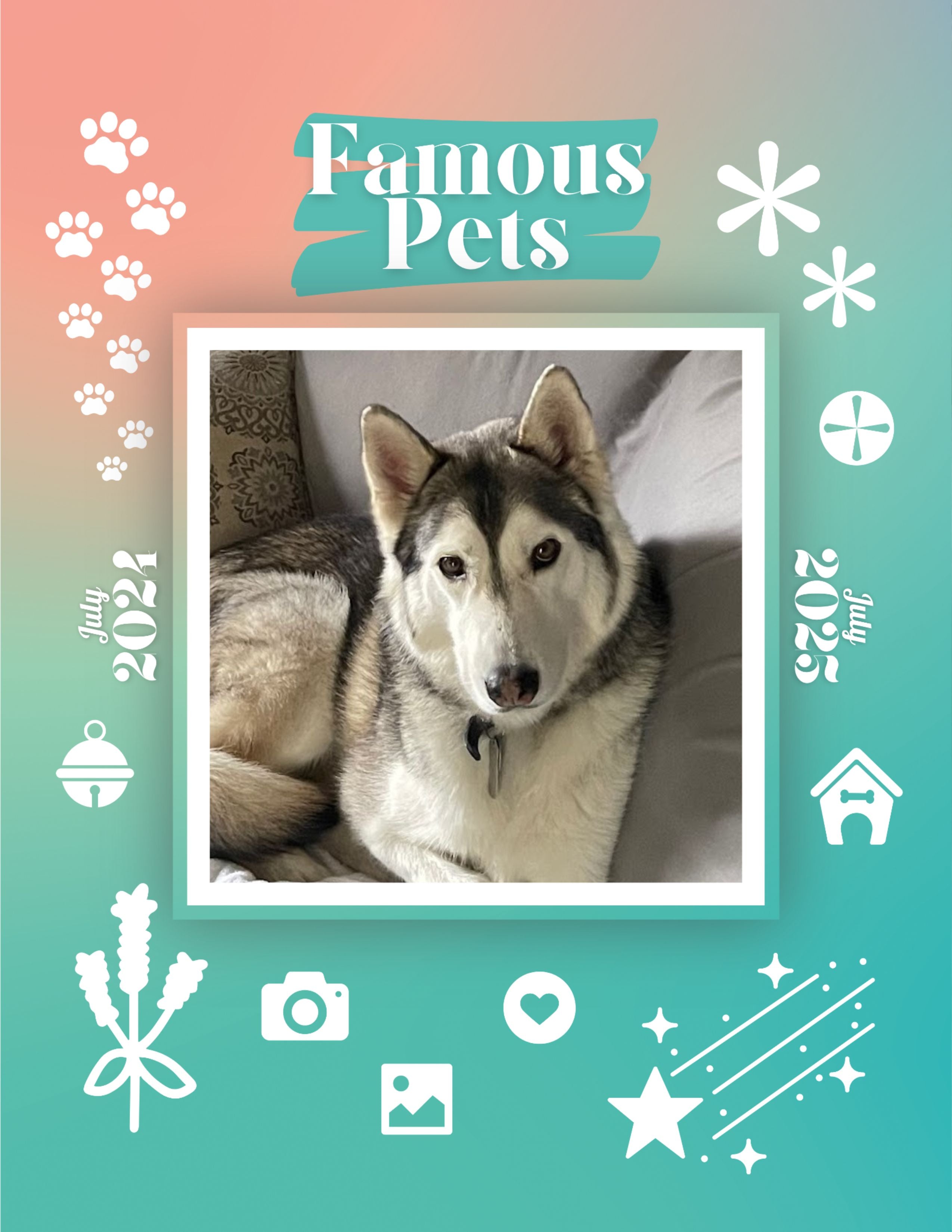 Famous Pets: July 2024-July 2025 Wall Calendar (Pre-Order)