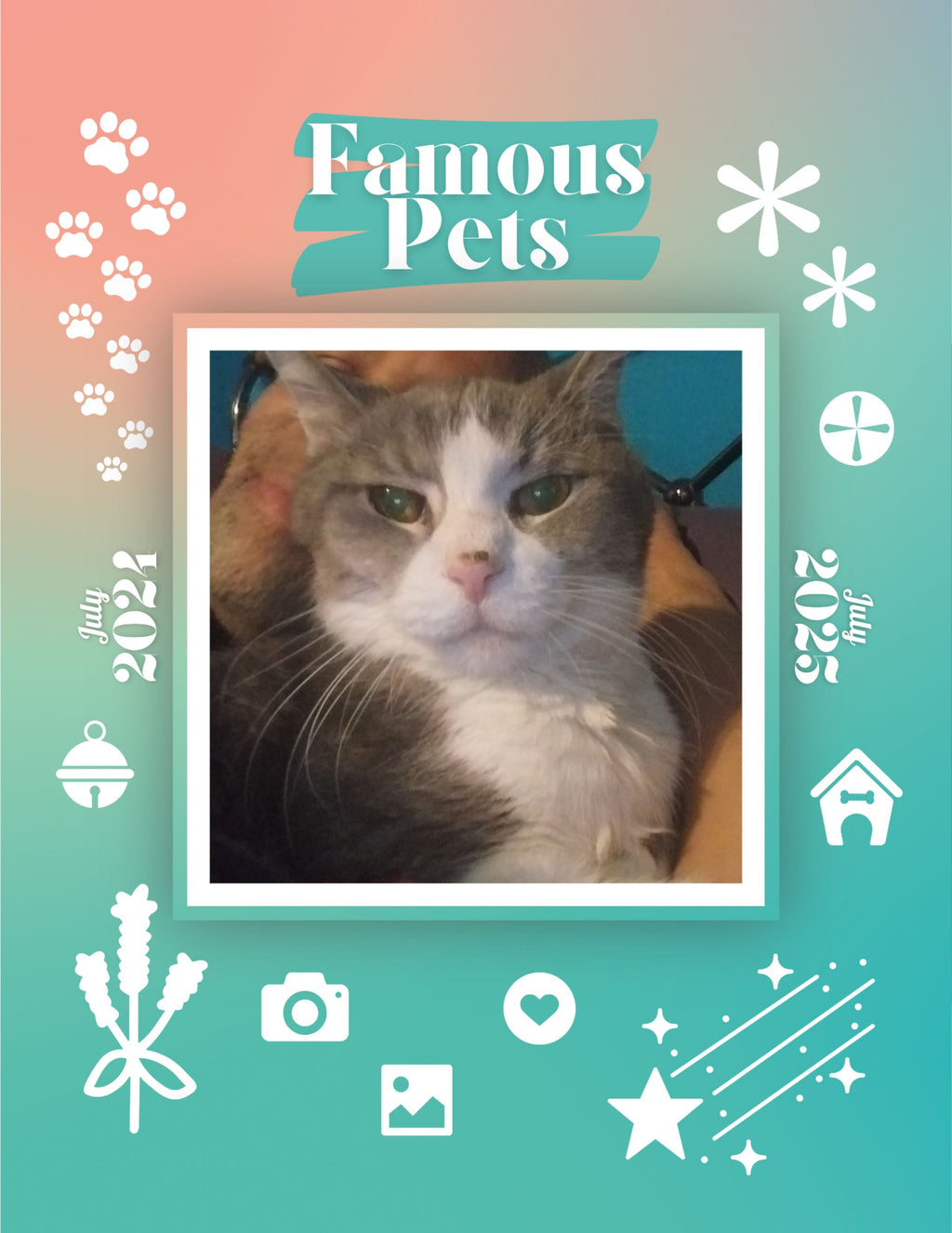 Famous Pets: July 2024-July 2025 Wall Calendar (Pre-Order)