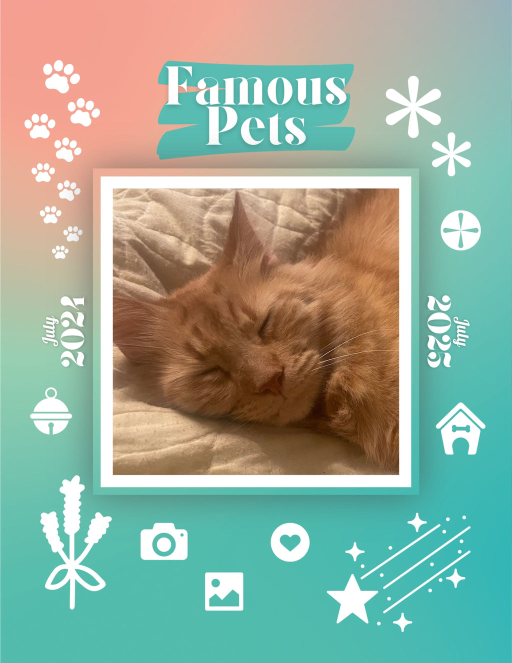 Famous Pets: July 2024-July 2025 Wall Calendar (Pre-Order)