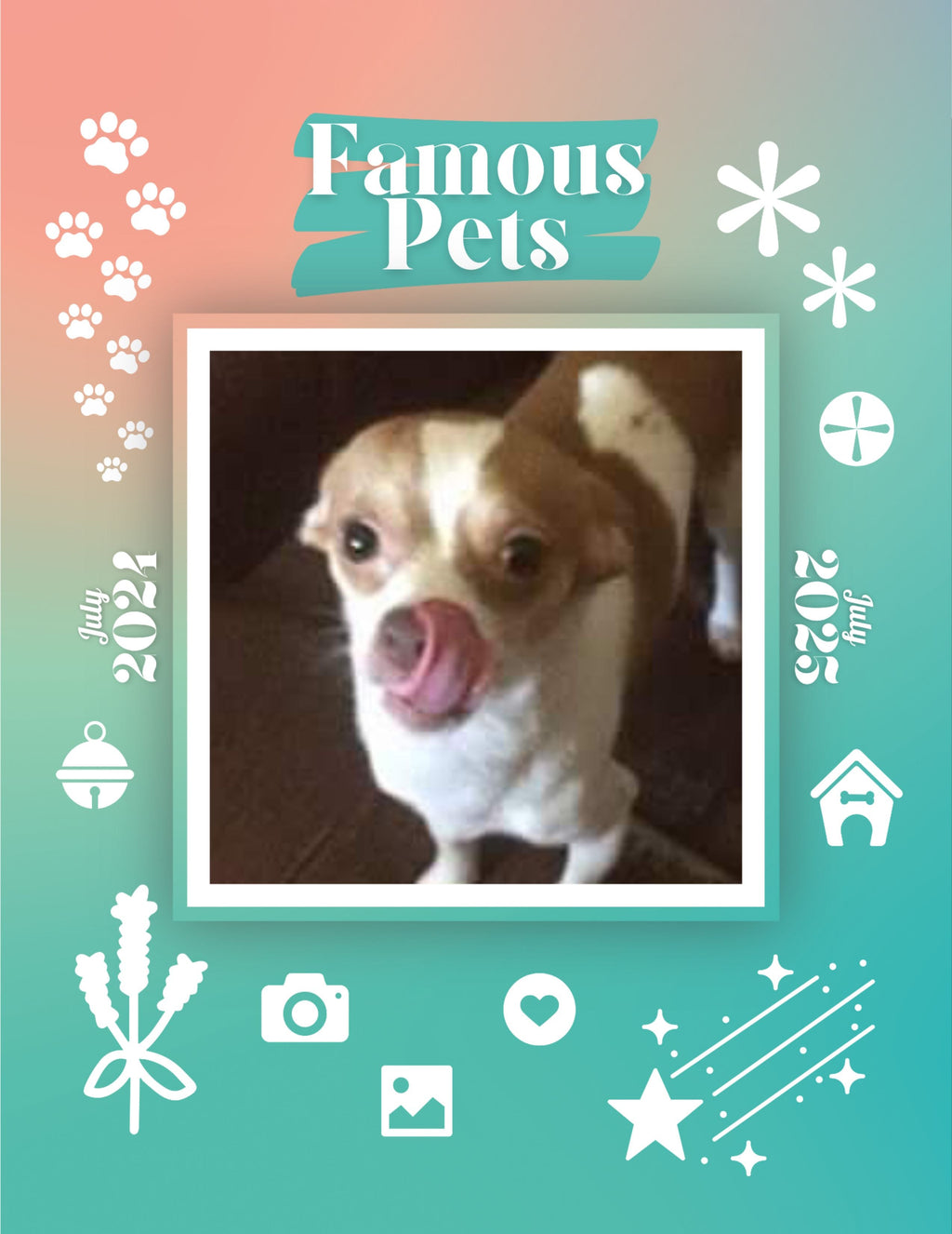 Famous Pets: July 2024-July 2025 Wall Calendar (Pre-Order)