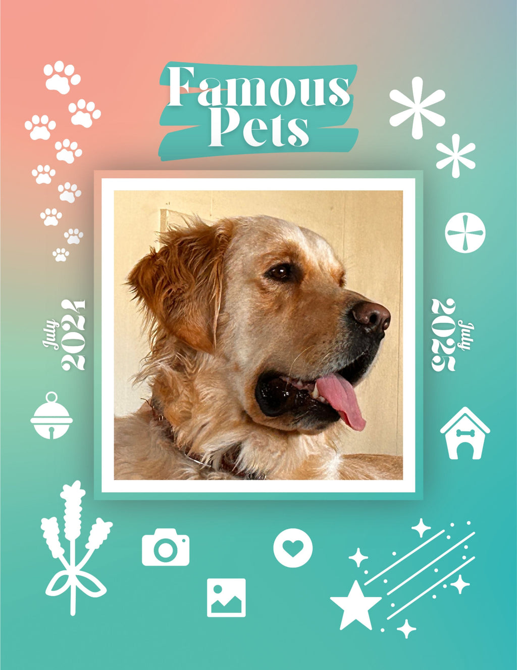 Famous Pets: July 2024-July 2025 Wall Calendar (Pre-Order)