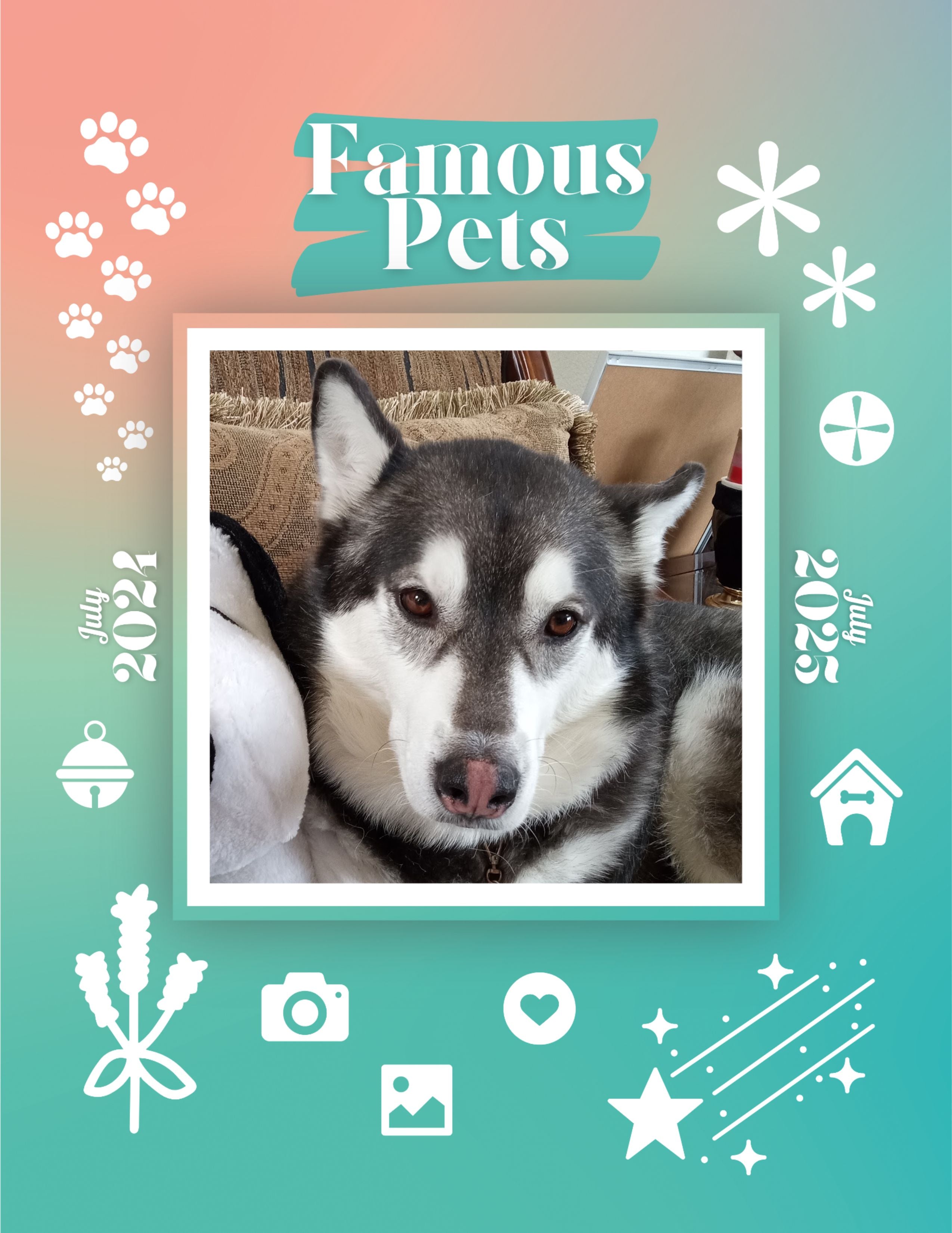 Famous Pets: July 2024-July 2025 Wall Calendar (Pre-Order)