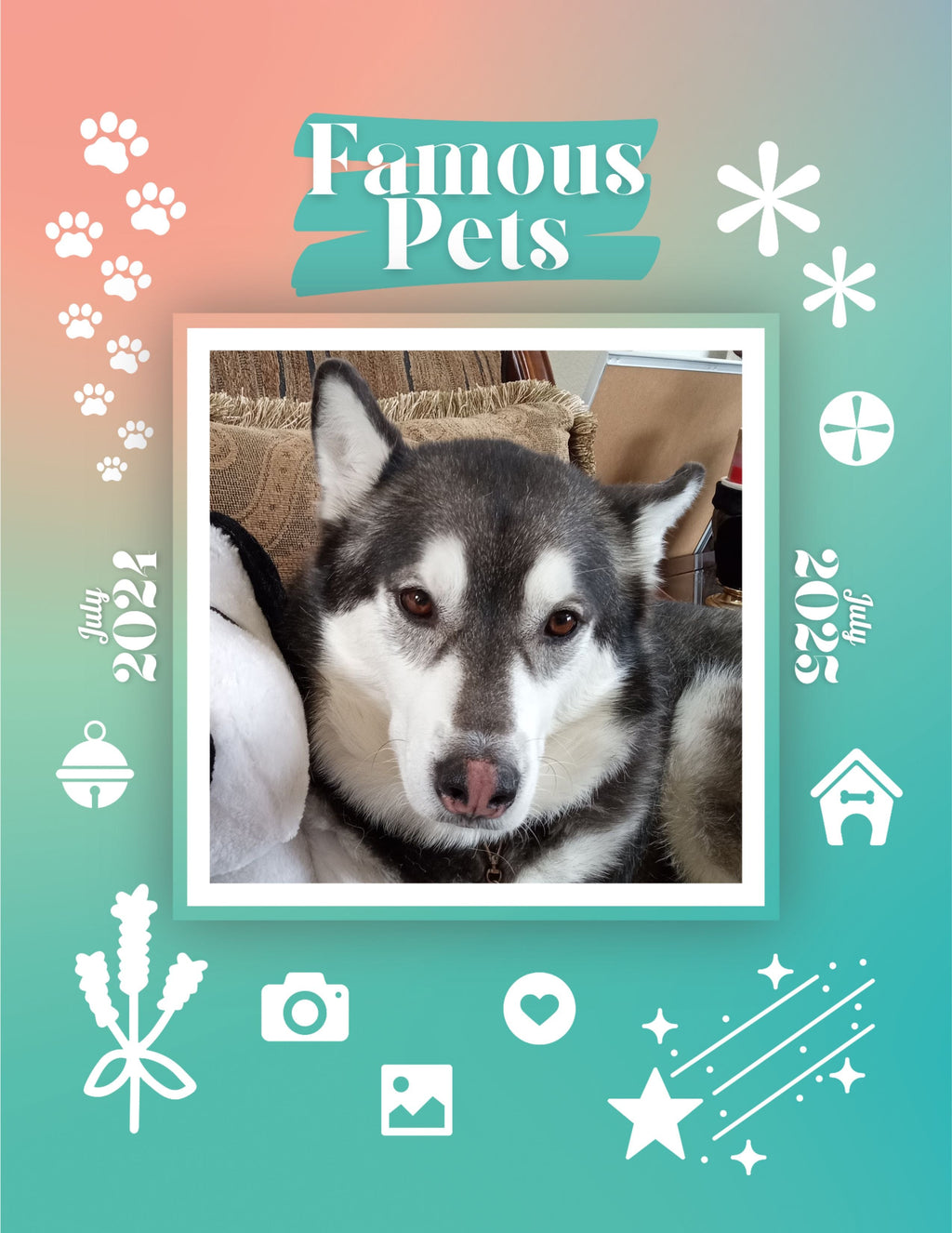 Famous Pets: July 2024-July 2025 Wall Calendar (Pre-Order)