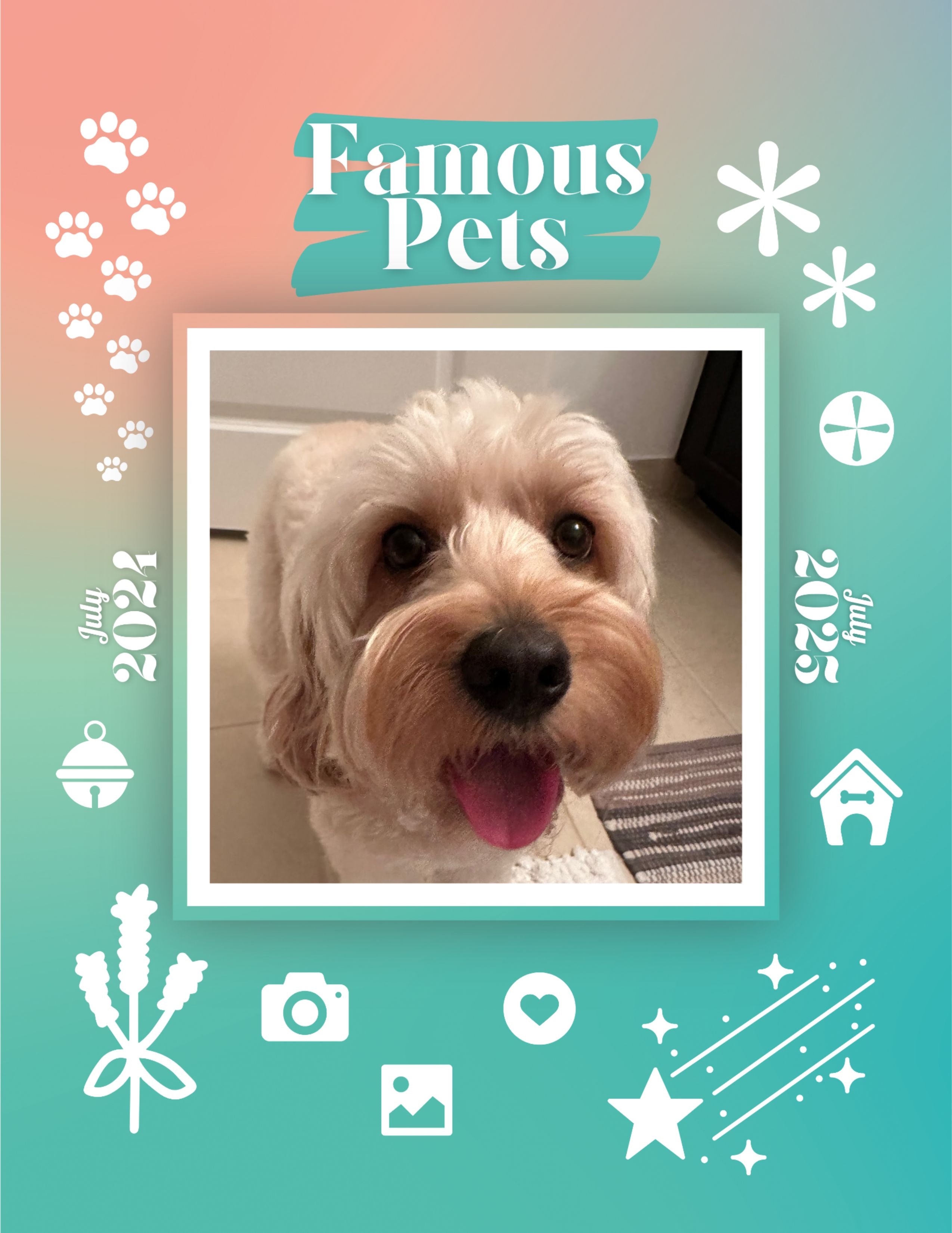 Famous Pets: July 2024-July 2025 Wall Calendar (Pre-Order)