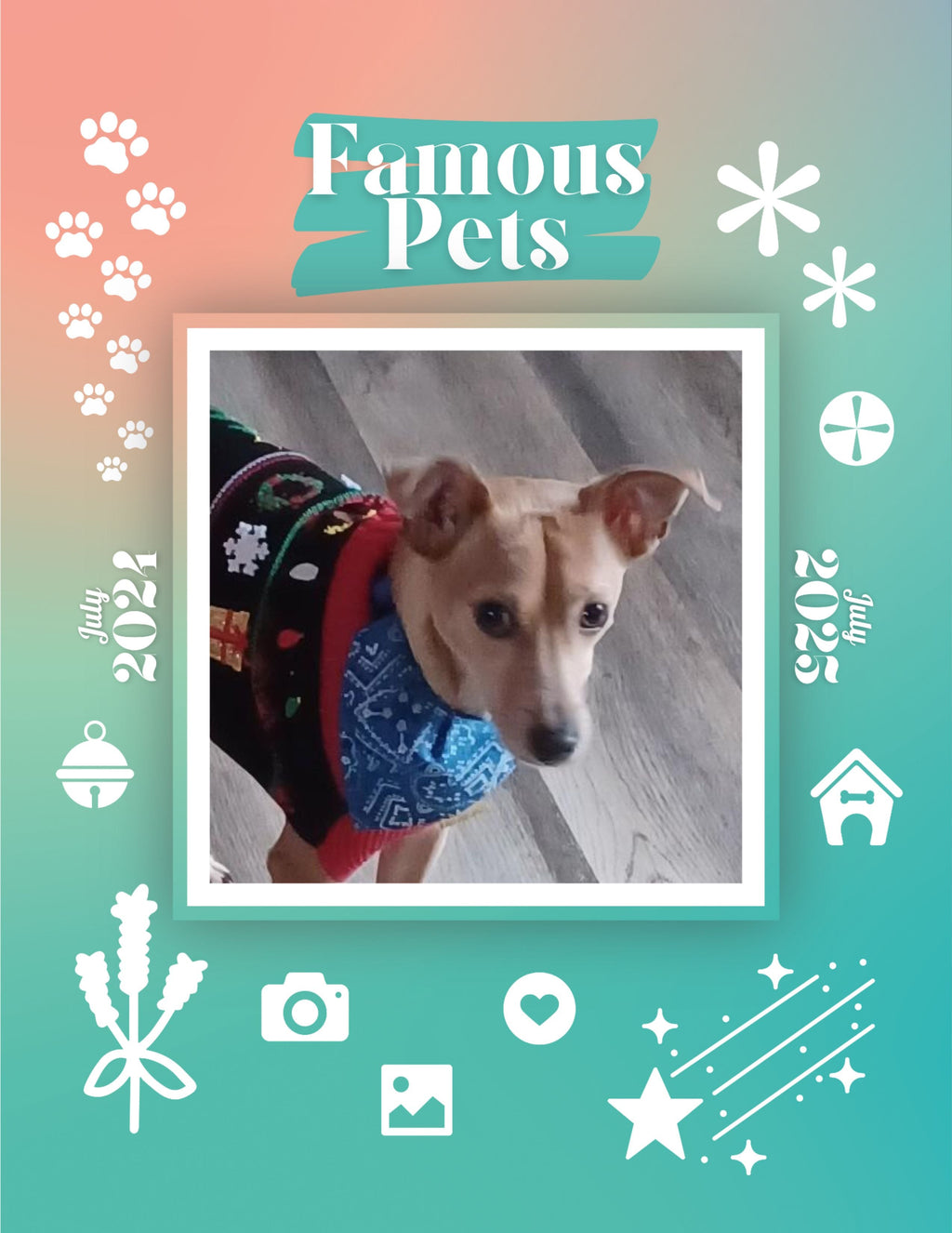 Famous Pets: July 2024-July 2025 Wall Calendar (Pre-Order)