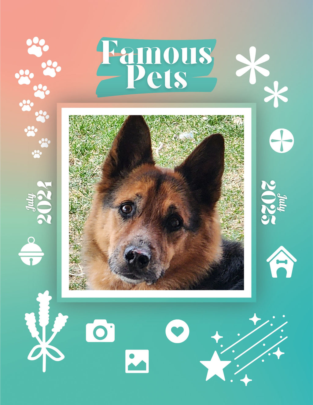 Famous Pets: July 2024-July 2025 Wall Calendar (Pre-Order)