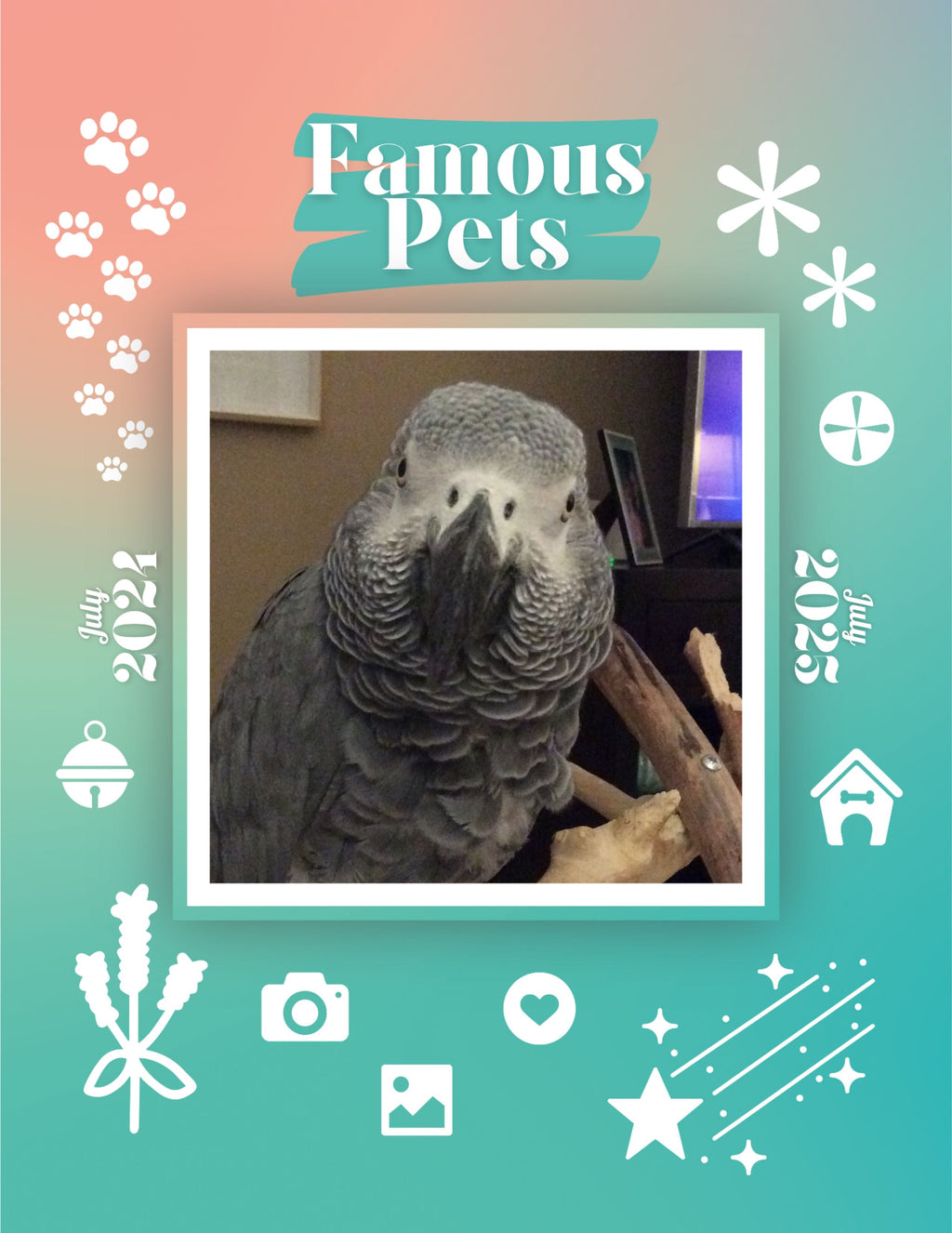 Famous Pets: July 2024-July 2025 Wall Calendar (Pre-Order)