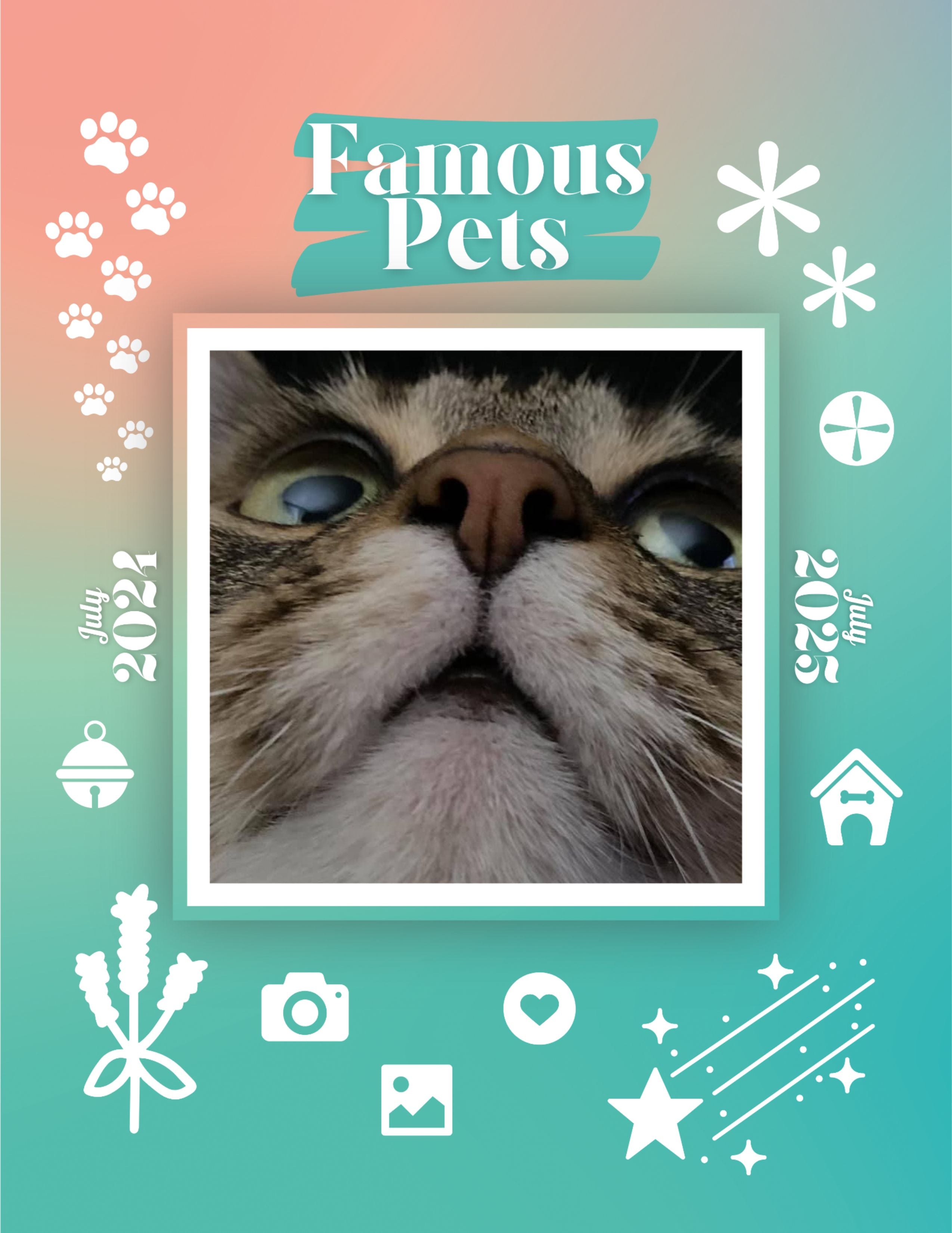 Famous Pets: July 2024-July 2025 Wall Calendar (Pre-Order)