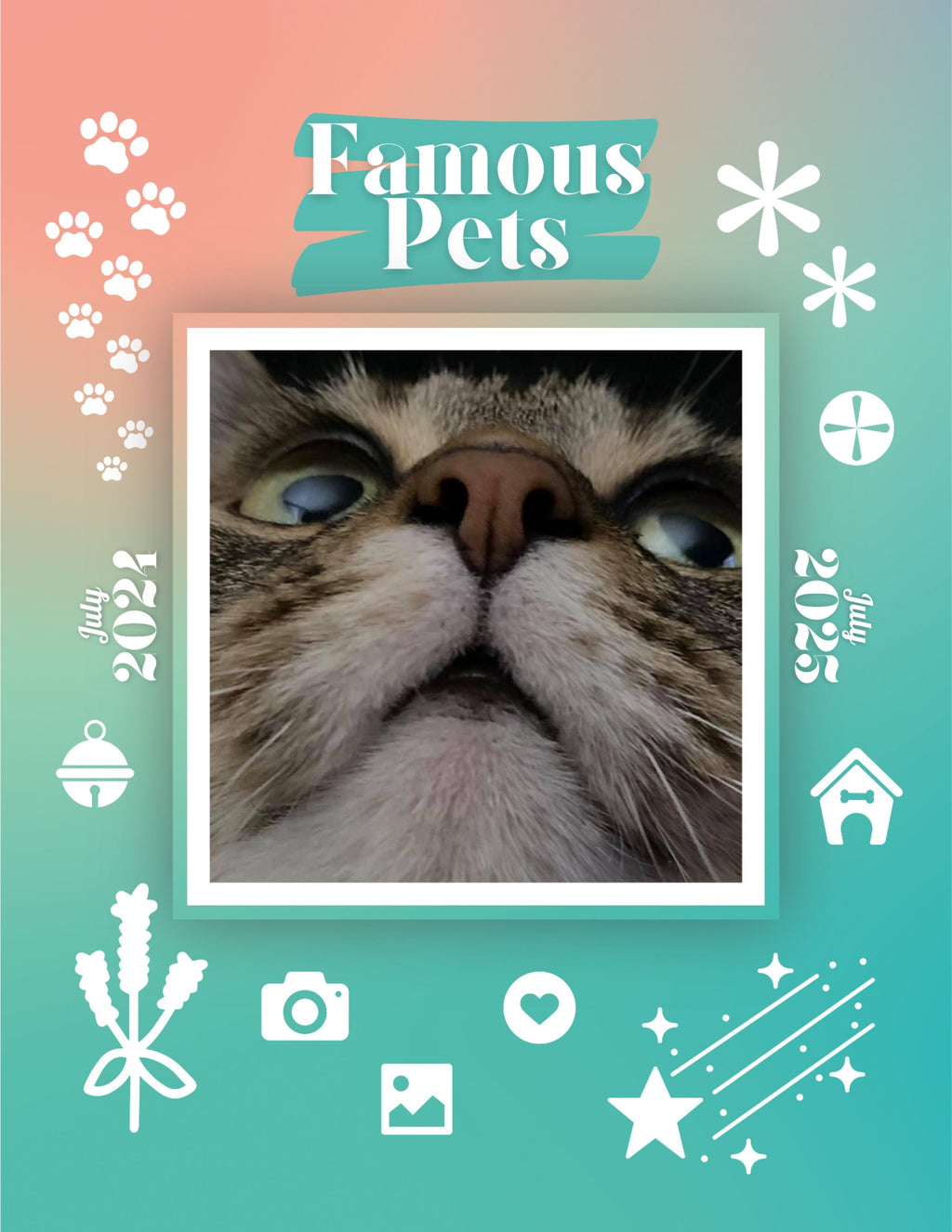 Famous Pets: July 2024-July 2025 Wall Calendar (Pre-Order)