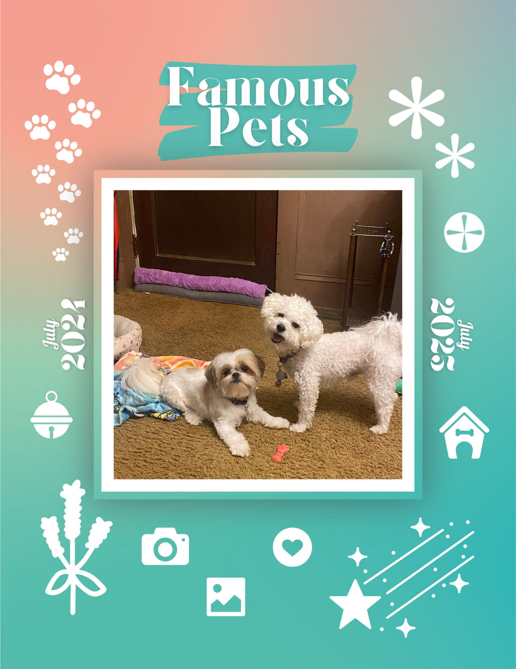 Famous Pets: July 2024-July 2025 Wall Calendar (Pre-Order)