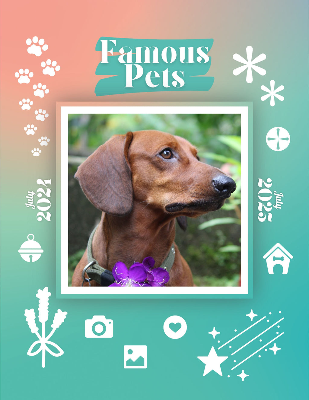 Famous Pets: July 2024-July 2025 Wall Calendar (Pre-Order)