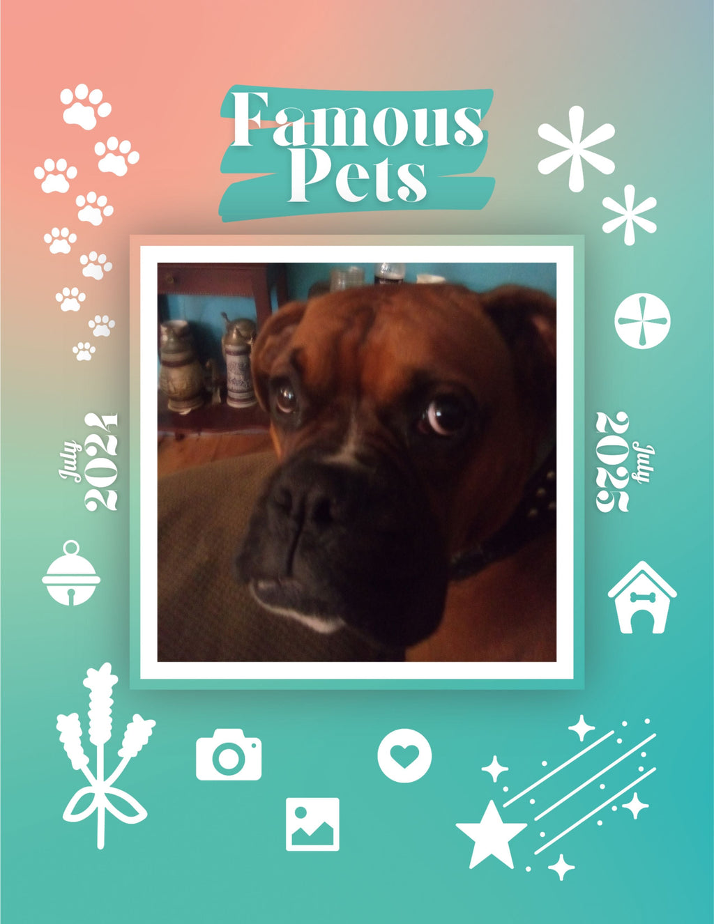 Famous Pets: July 2024-July 2025 Wall Calendar (Pre-Order)