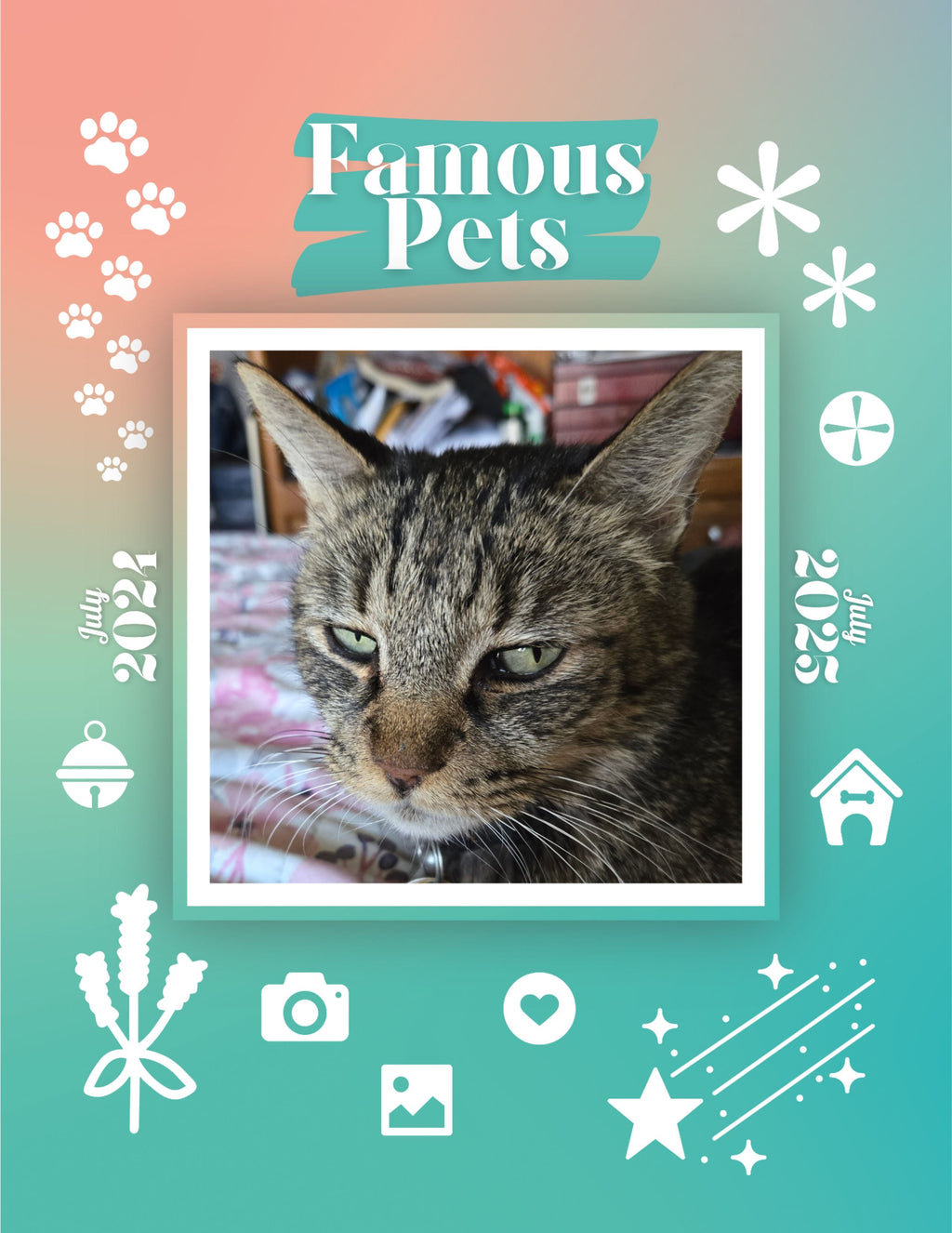 Famous Pets: July 2024-July 2025 Wall Calendar (Pre-Order)