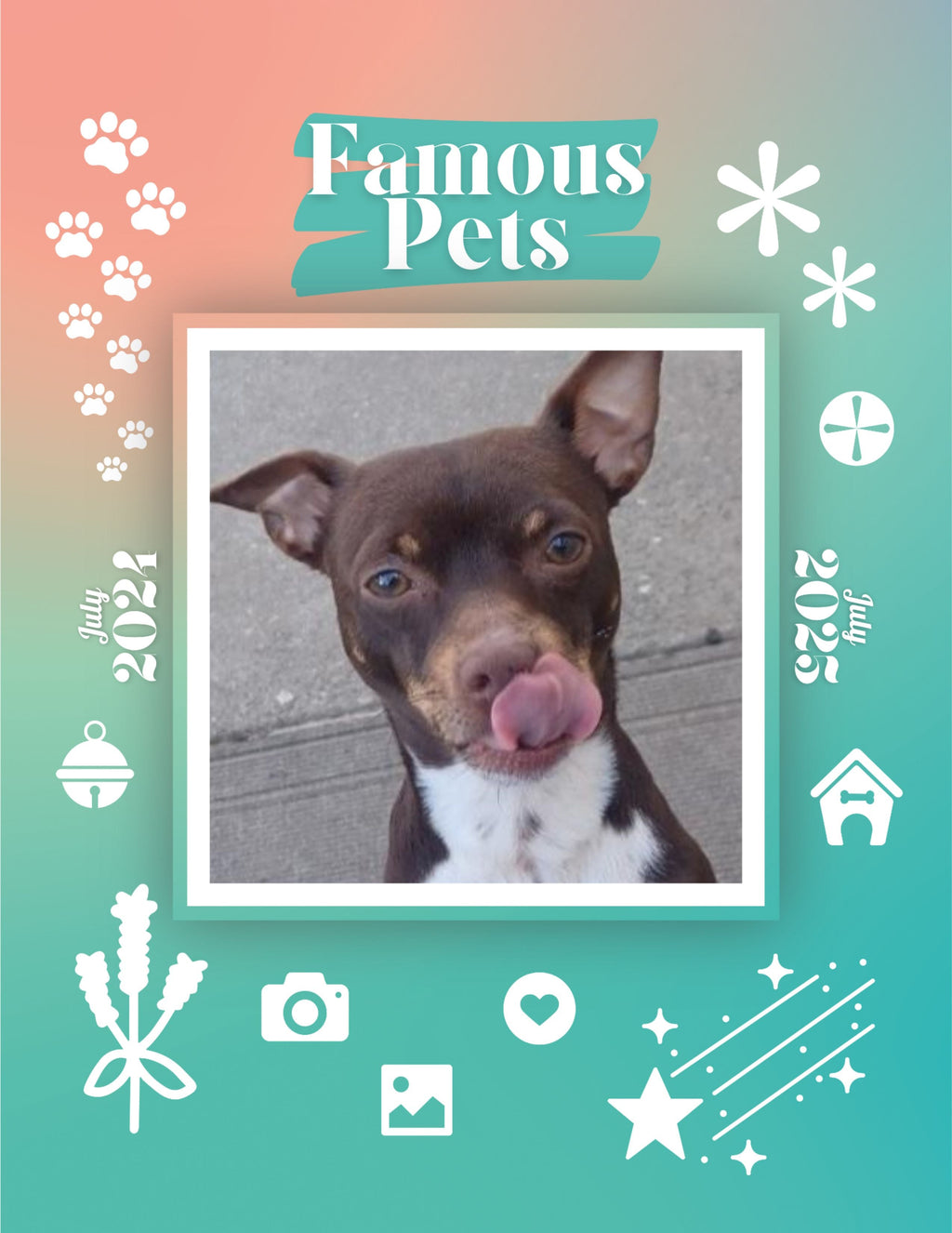 Famous Pets: July 2024-July 2025 Wall Calendar (Pre-Order)