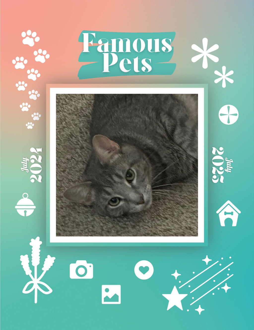 Famous Pets: July 2024-July 2025 Wall Calendar (Pre-Order)
