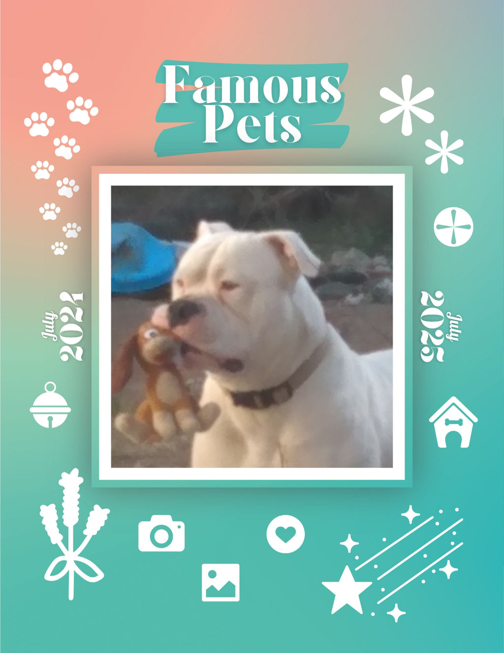 Famous Pets: July 2024-July 2025 Wall Calendar (Pre-Order)