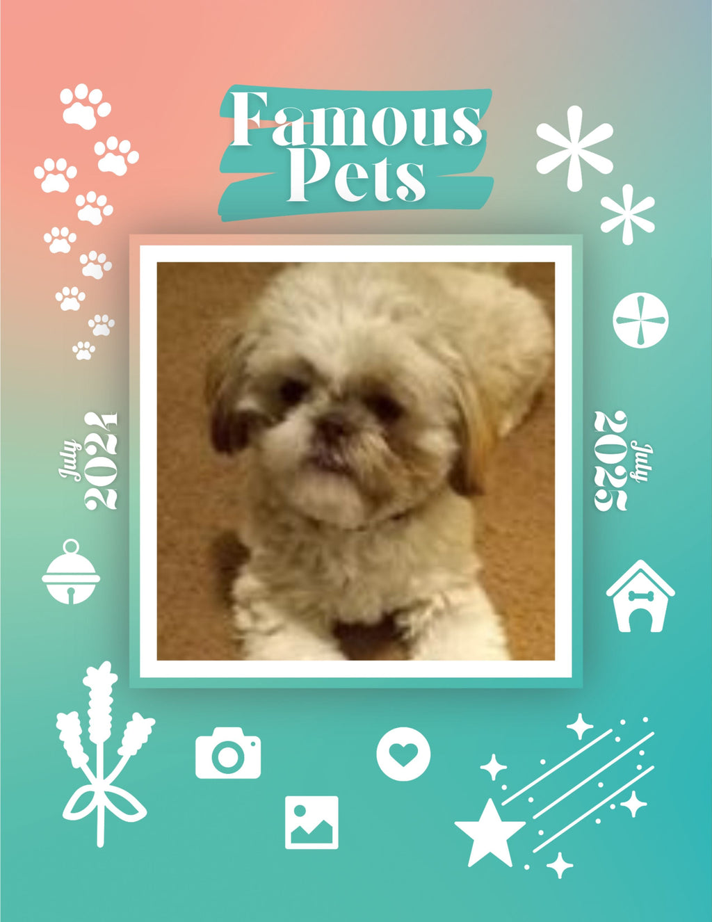 Famous Pets: July 2024-July 2025 Wall Calendar (Pre-Order)
