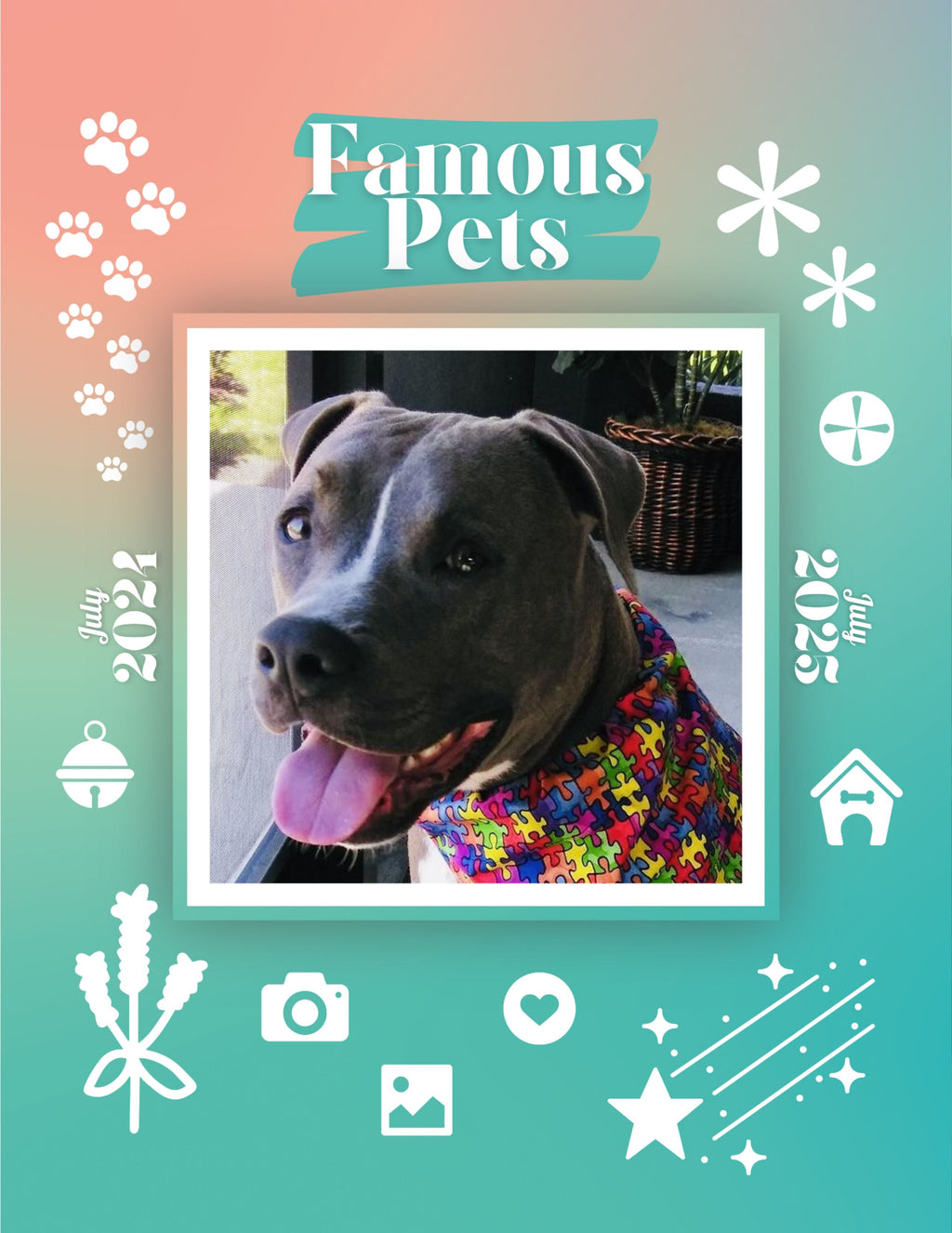 Famous Pets: July 2024-July 2025 Wall Calendar (Pre-Order)